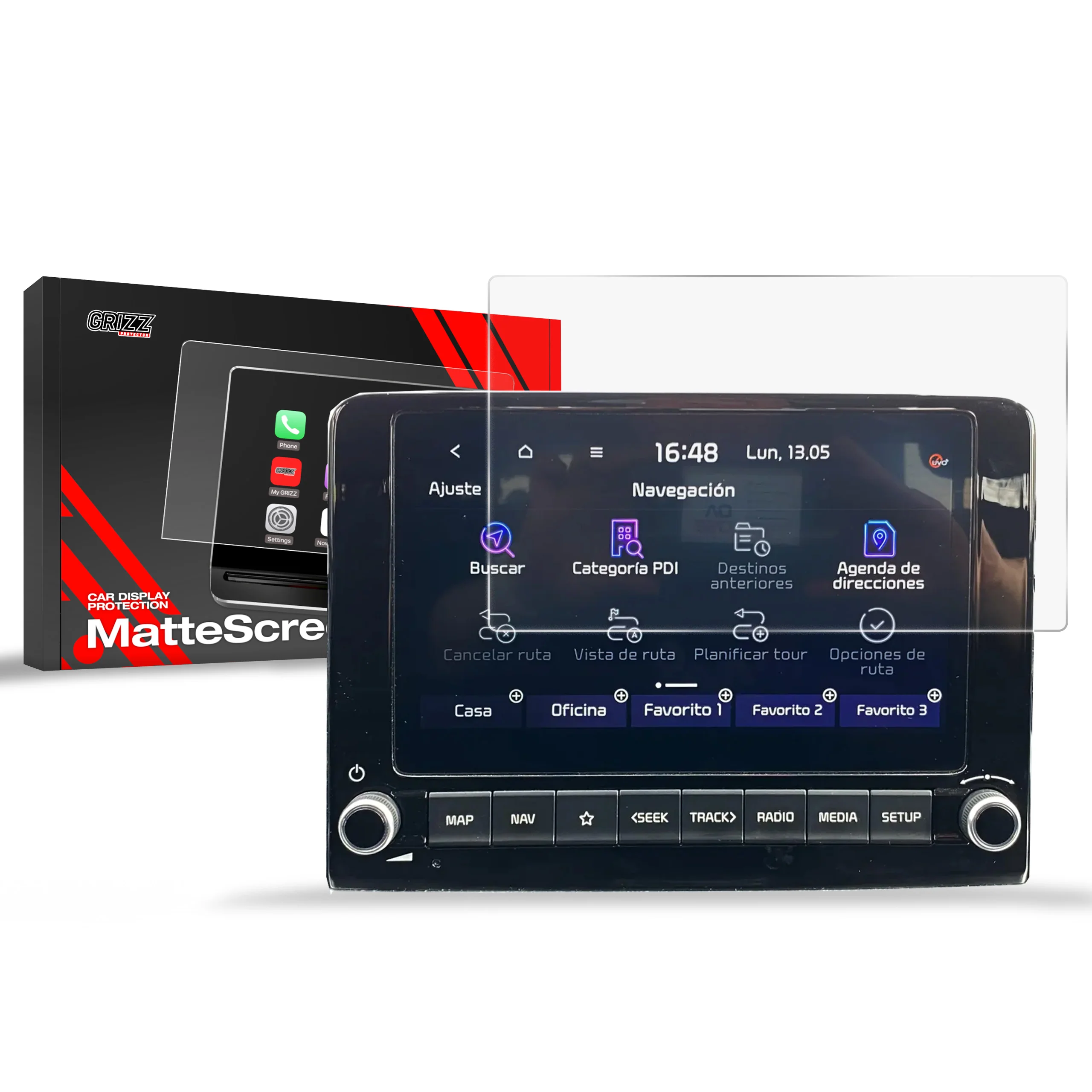 Displayschutzfolie für Kia Stonic 8" (2024-2026) Anti-Fingerprint, Matt