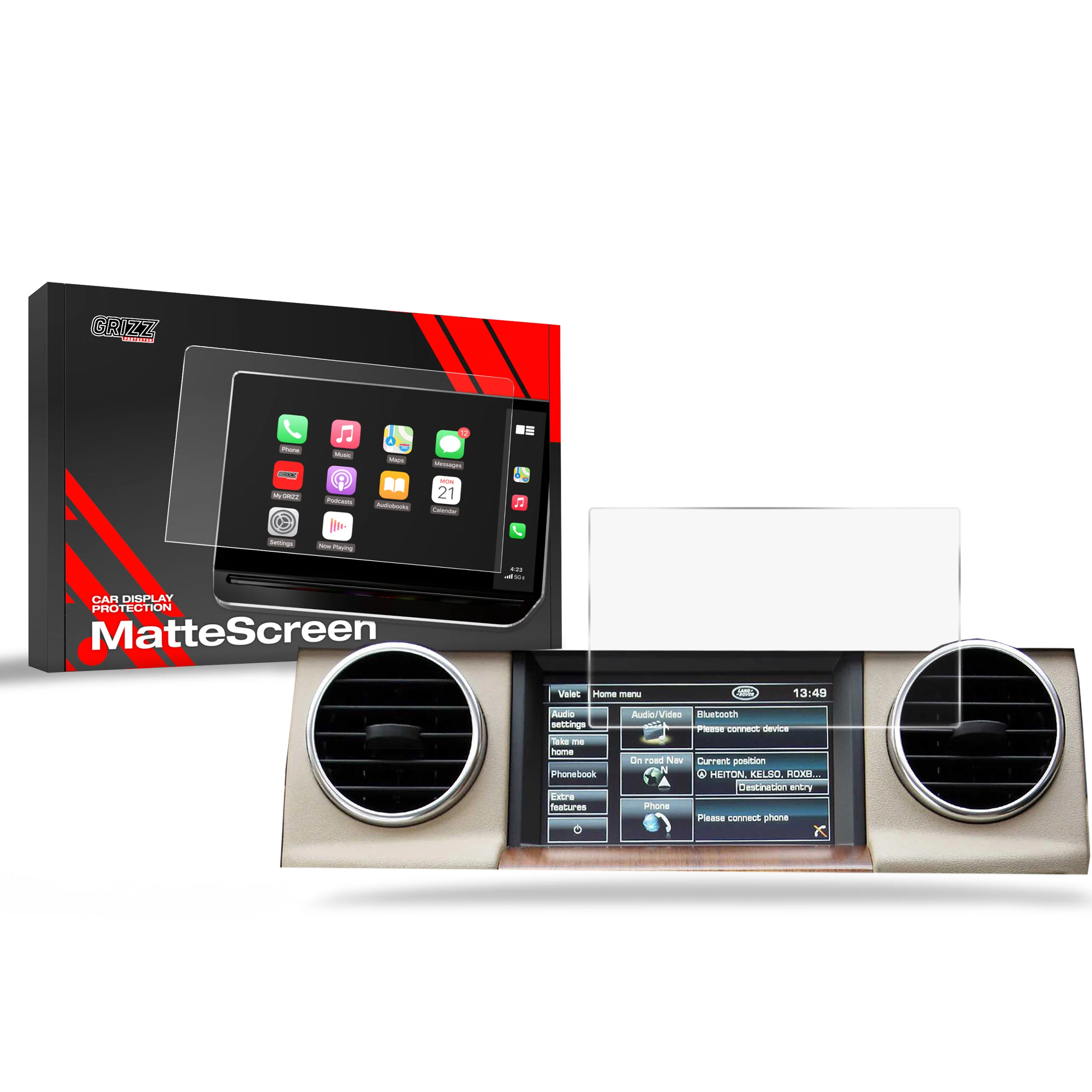Displayschutzfolie für Land Rover Discovery 4 (2009-2016) Anti-Fingerprint, Matt