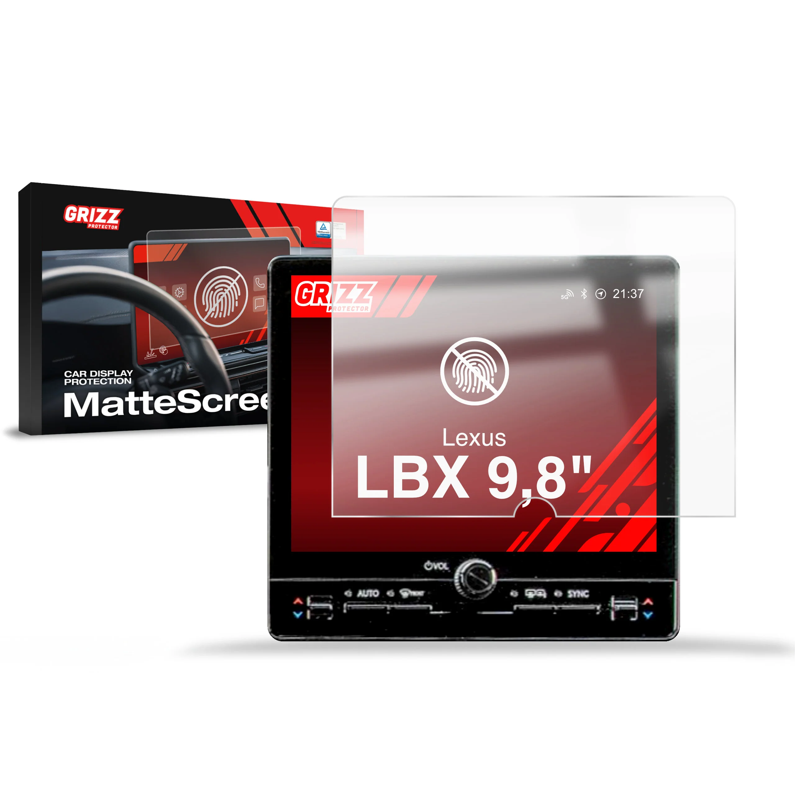Displayschutzfolie für Lexus LBX 9,8" (2023-2026) Anti-Fingerprint, Matt