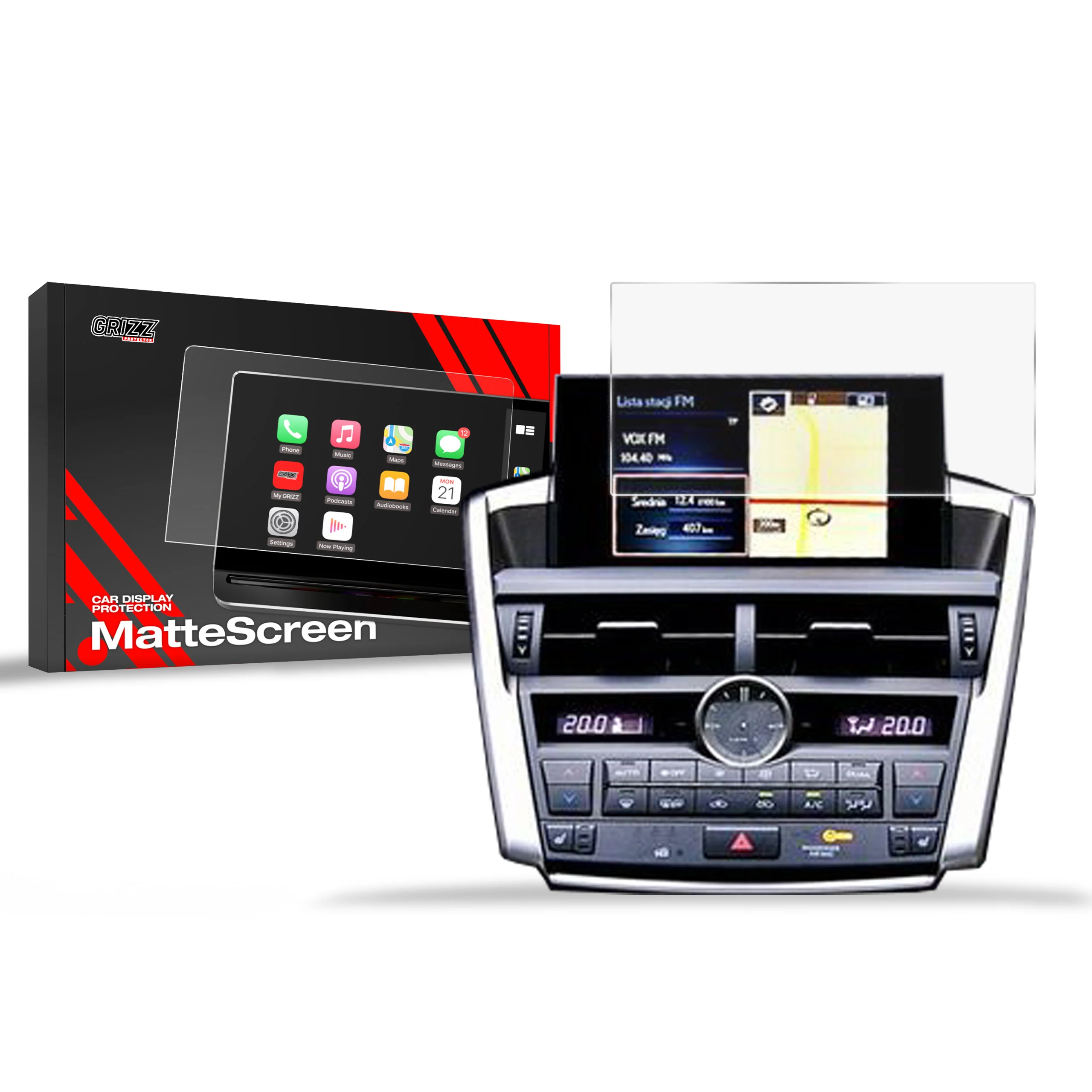 Displayschutzfolie für Lexus NX (2014-2017) Anti-Fingerprint, Matt