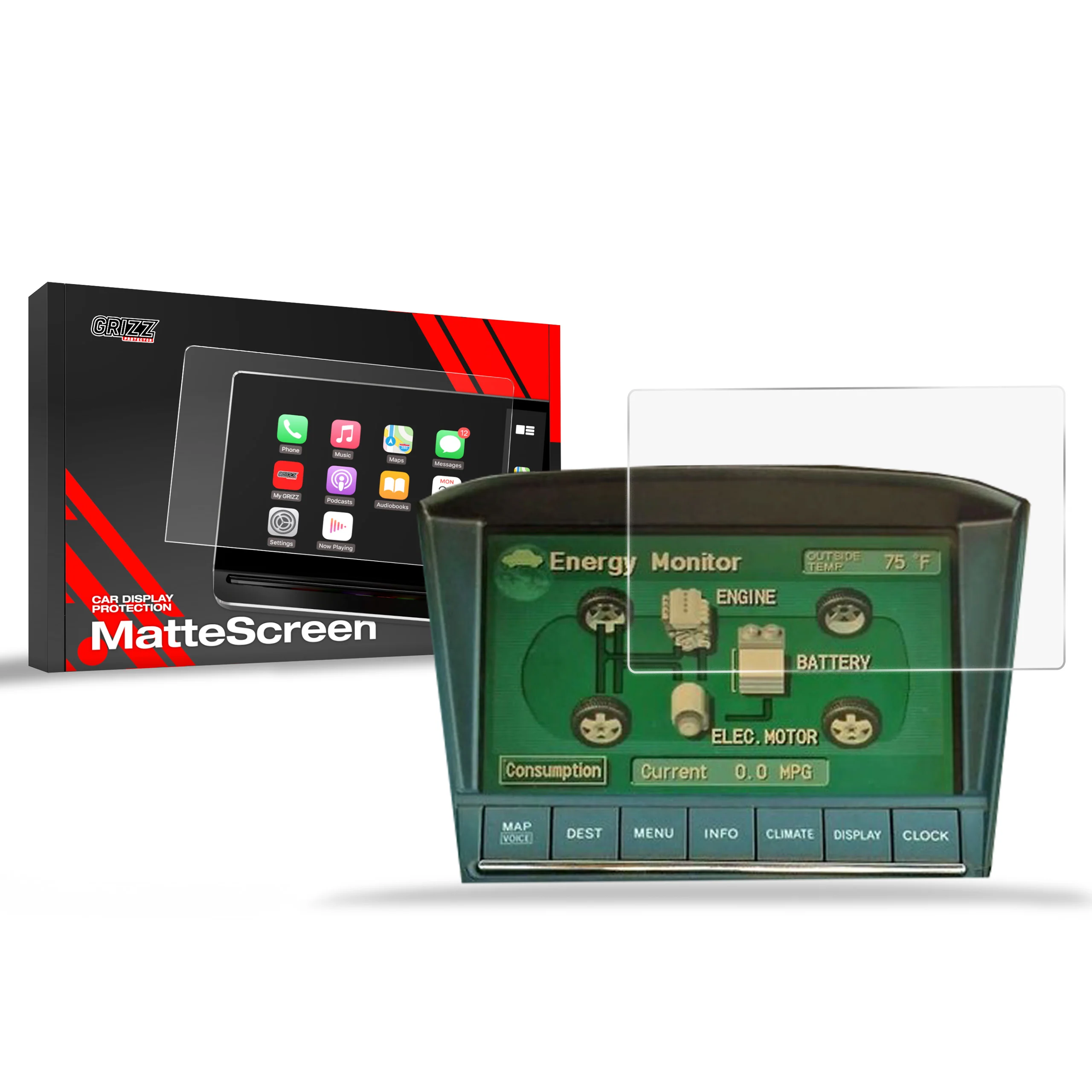 Displayschutzfolie für Lexus RX 2 (2003-2008) Anti-Fingerprint, Matt