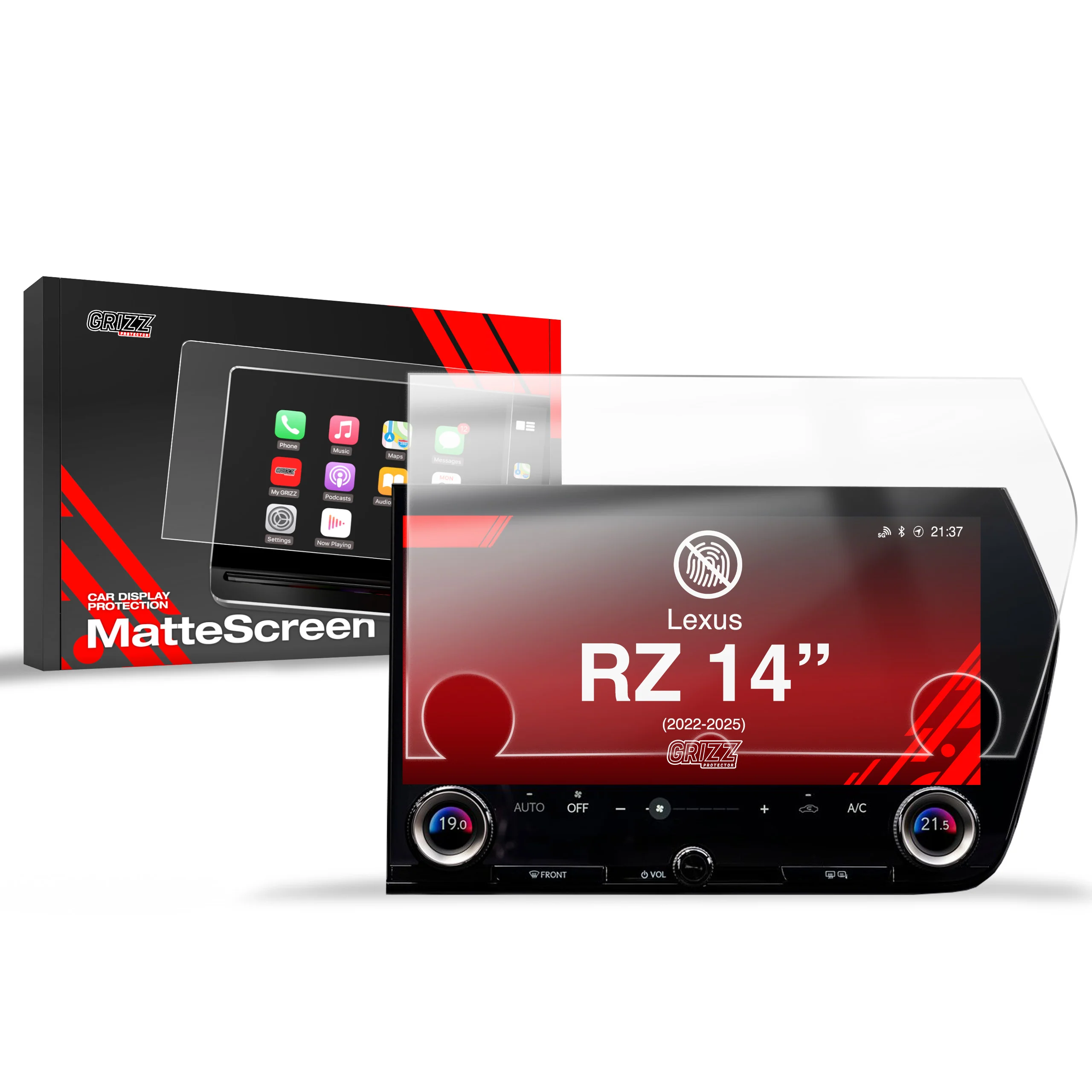 Displayschutzfolie für Lexus RZ 14" (2022-2026) Anti-Fingerprint, Matt