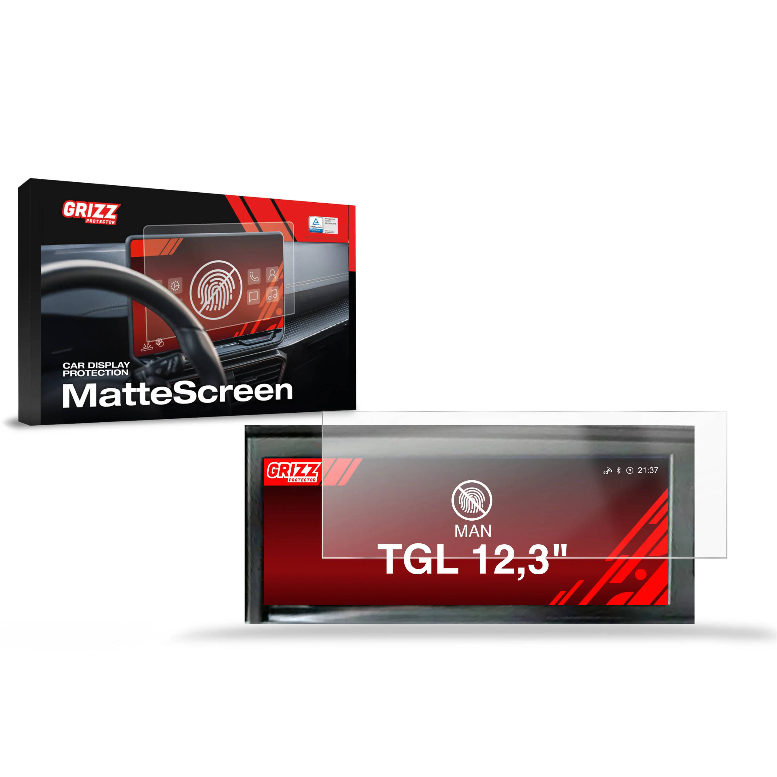Displayschutzfolie für MAN TGL 12,3" Anti-Fingerprint, Matt