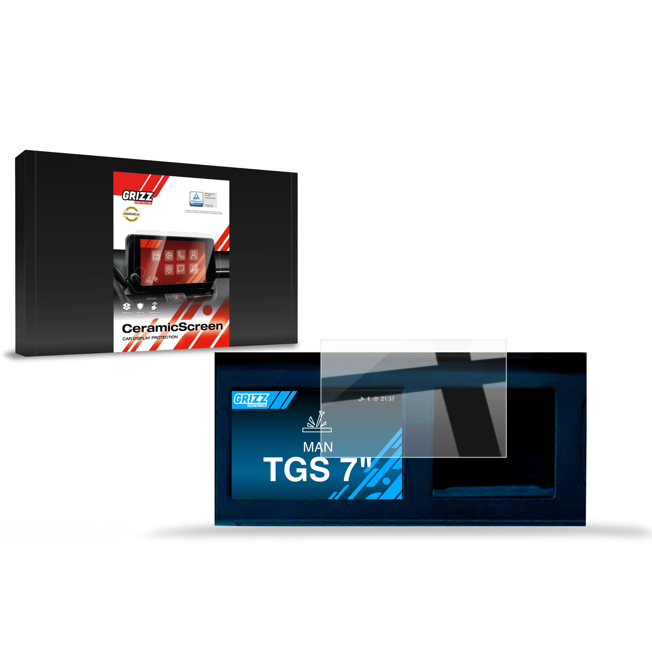 Displayschutzfolie für MAN TGS 7" Navi Folie, Kratzfest, Klar
