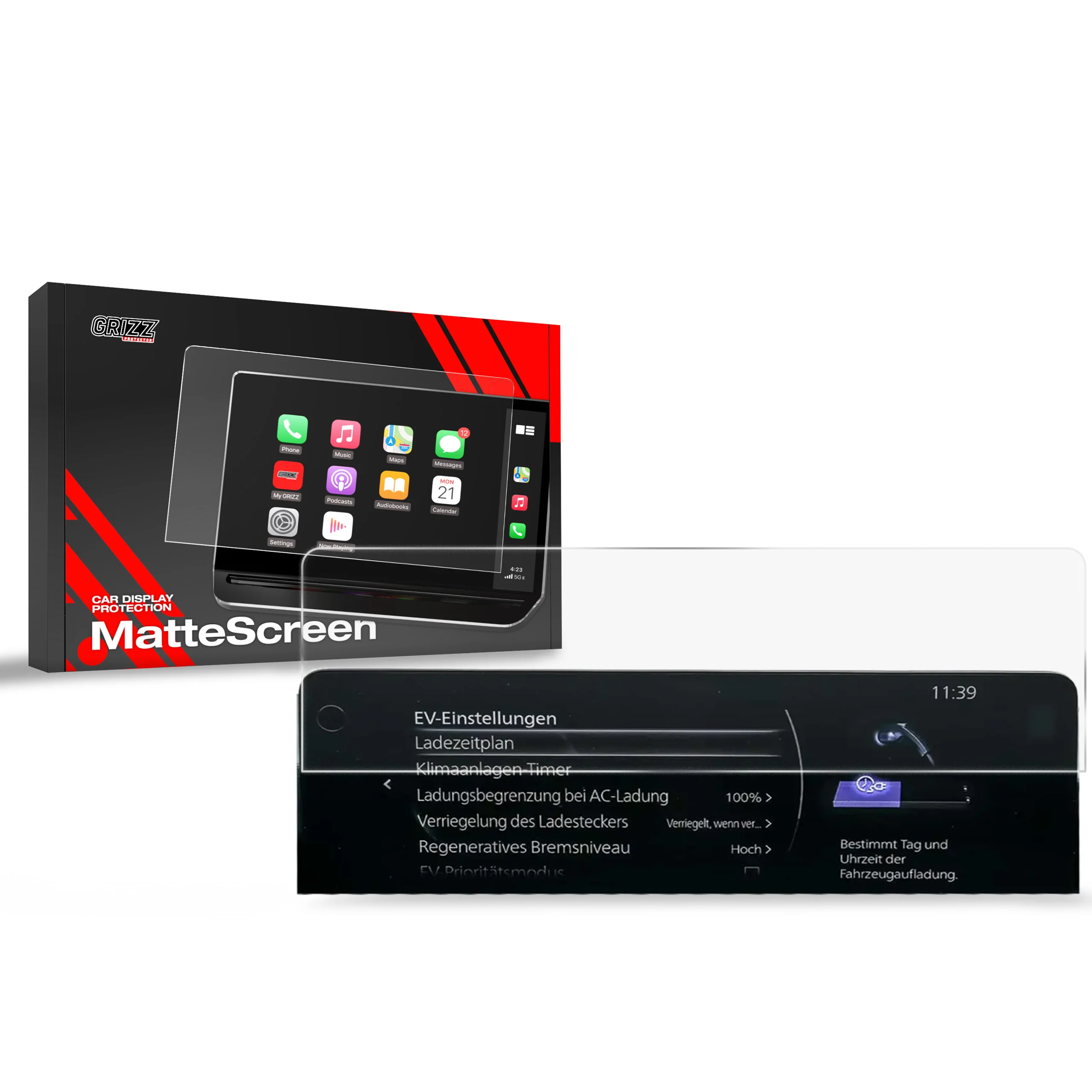 Displayschutzfolie für Mazda CX-60 (2022-2026) Anti-Fingerprint, Matt