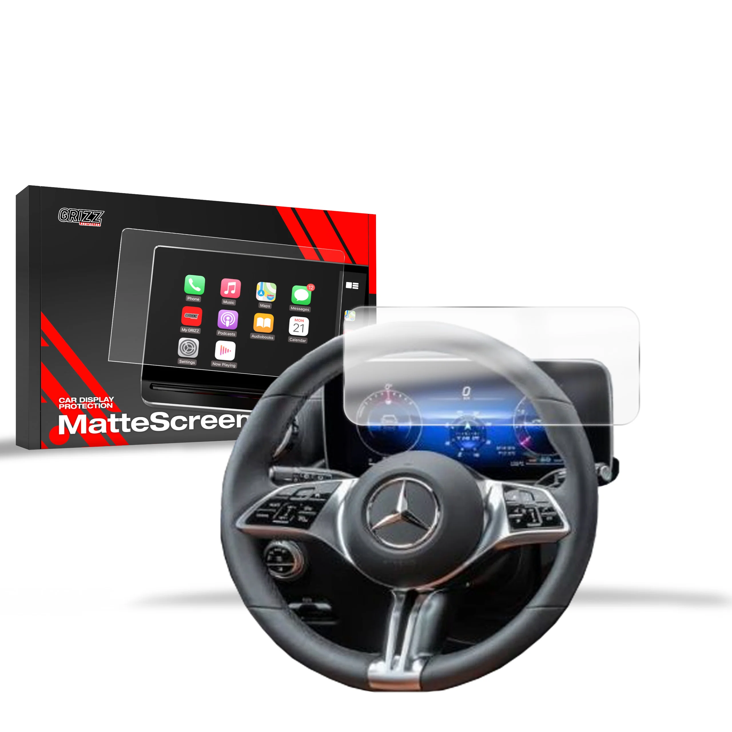 Displayschutzfolie für Mercedes C Klasse W206 (2020-2023) Anti-Fingerprint, Matt