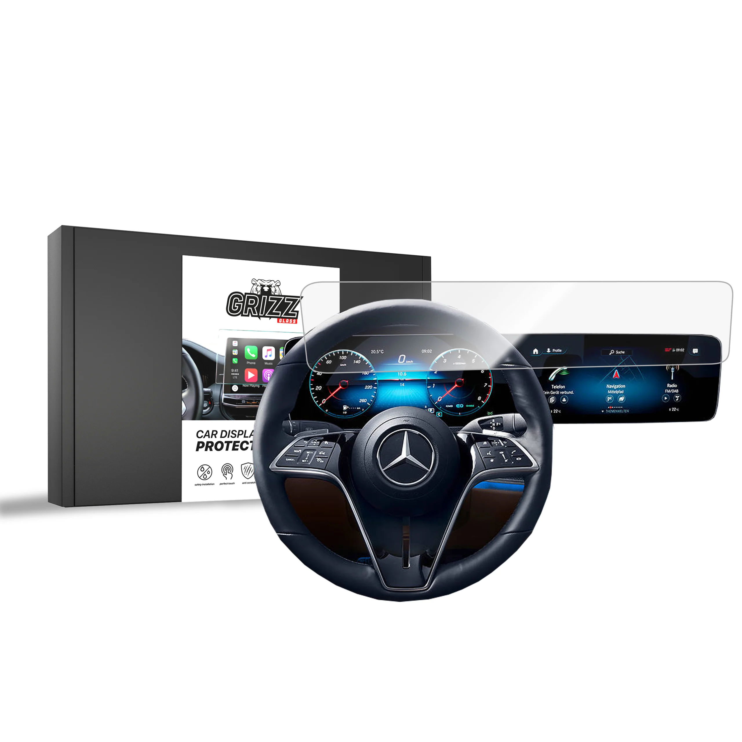 Displayschutzfolie für Mercedes E Klasse W213 (2020-2022) Navi Folie, Kratzfest, Klar