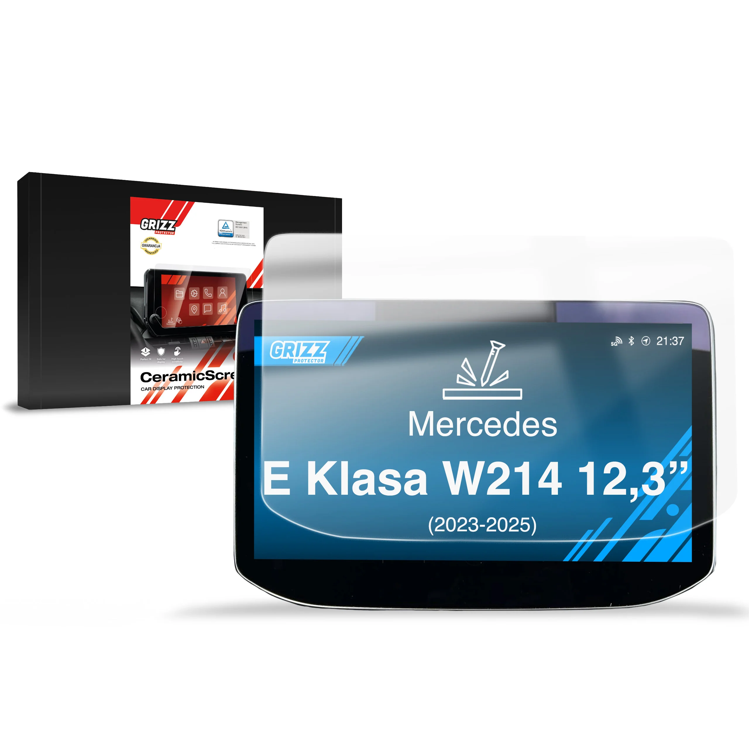 Displayschutzfolie für Mercedes E Klasse W214 Widescreen (2023-2026) Navi Folie, Kratzfest, Klar