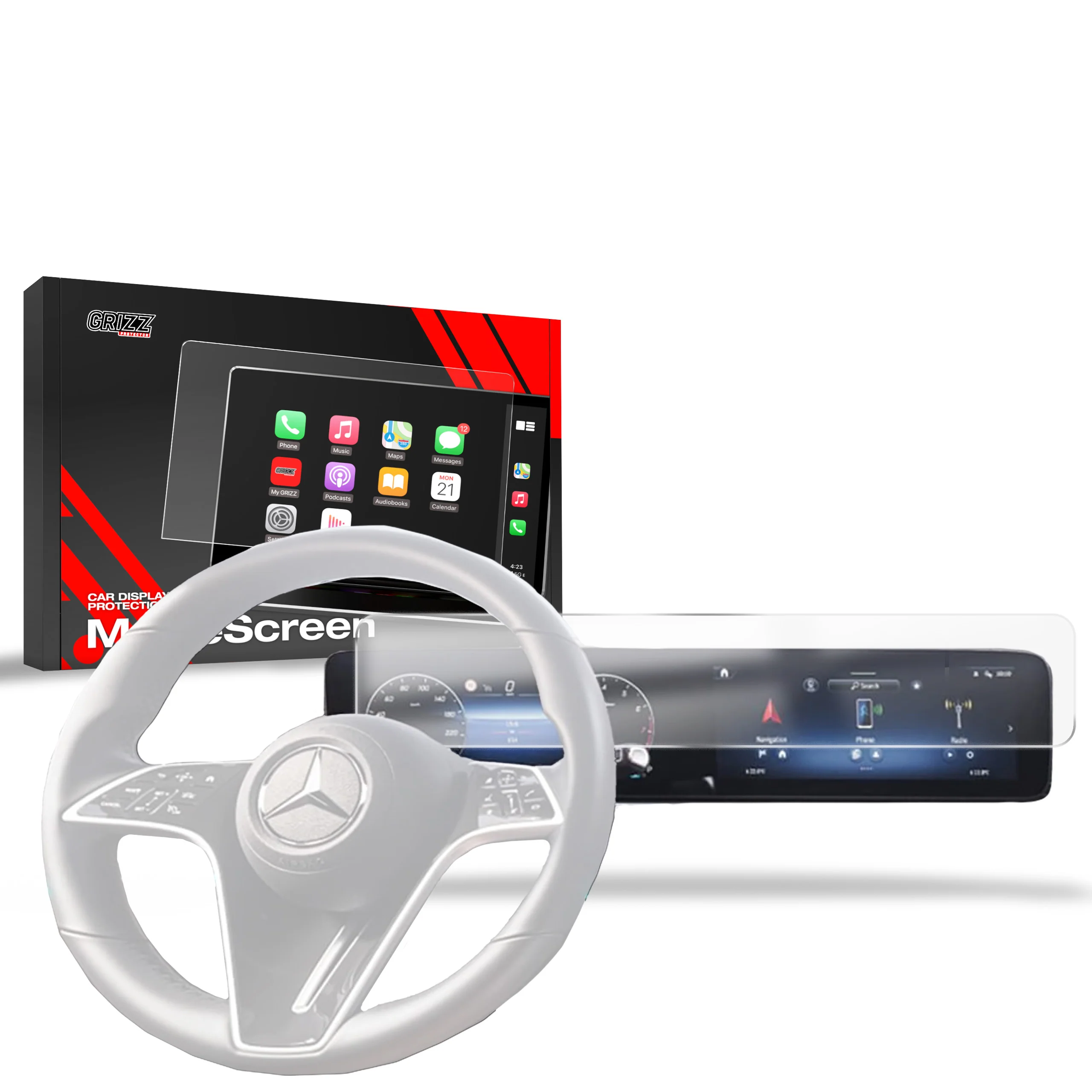 Displayschutzfolie für Mercedes EQA (2024-2026) Anti-Fingerprint, Matt - Image 8