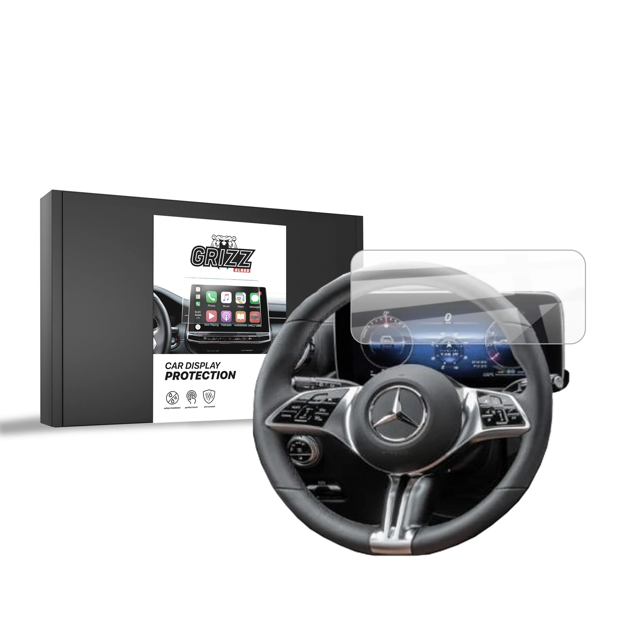 Displayschutzfolie für Mercedes GLC X254 VC (2022-2026) Navi Folie, Kratzfest, Klar