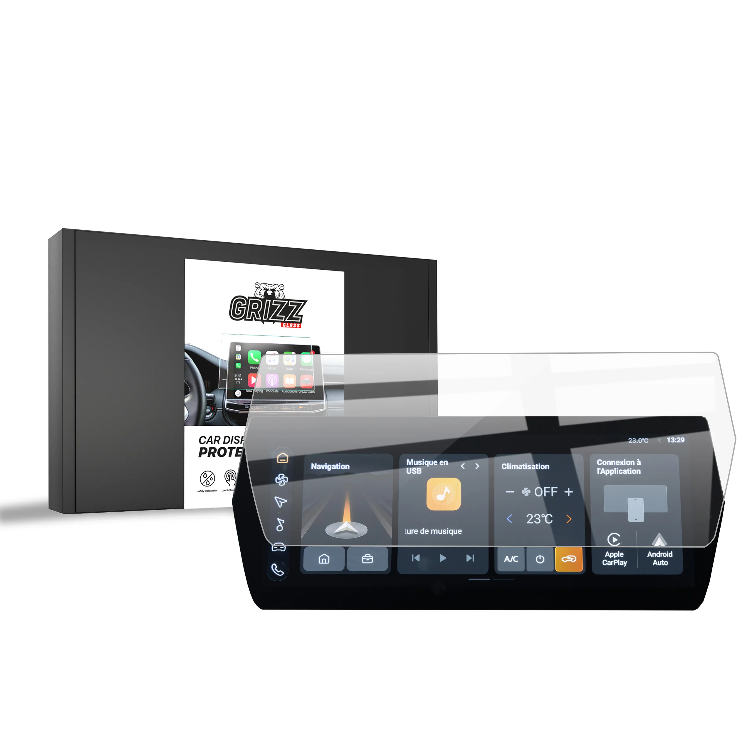 Displayschutzfolie für MG ZS 12,3" (2024-2026) Navi Folie, Kratzfest, Klar