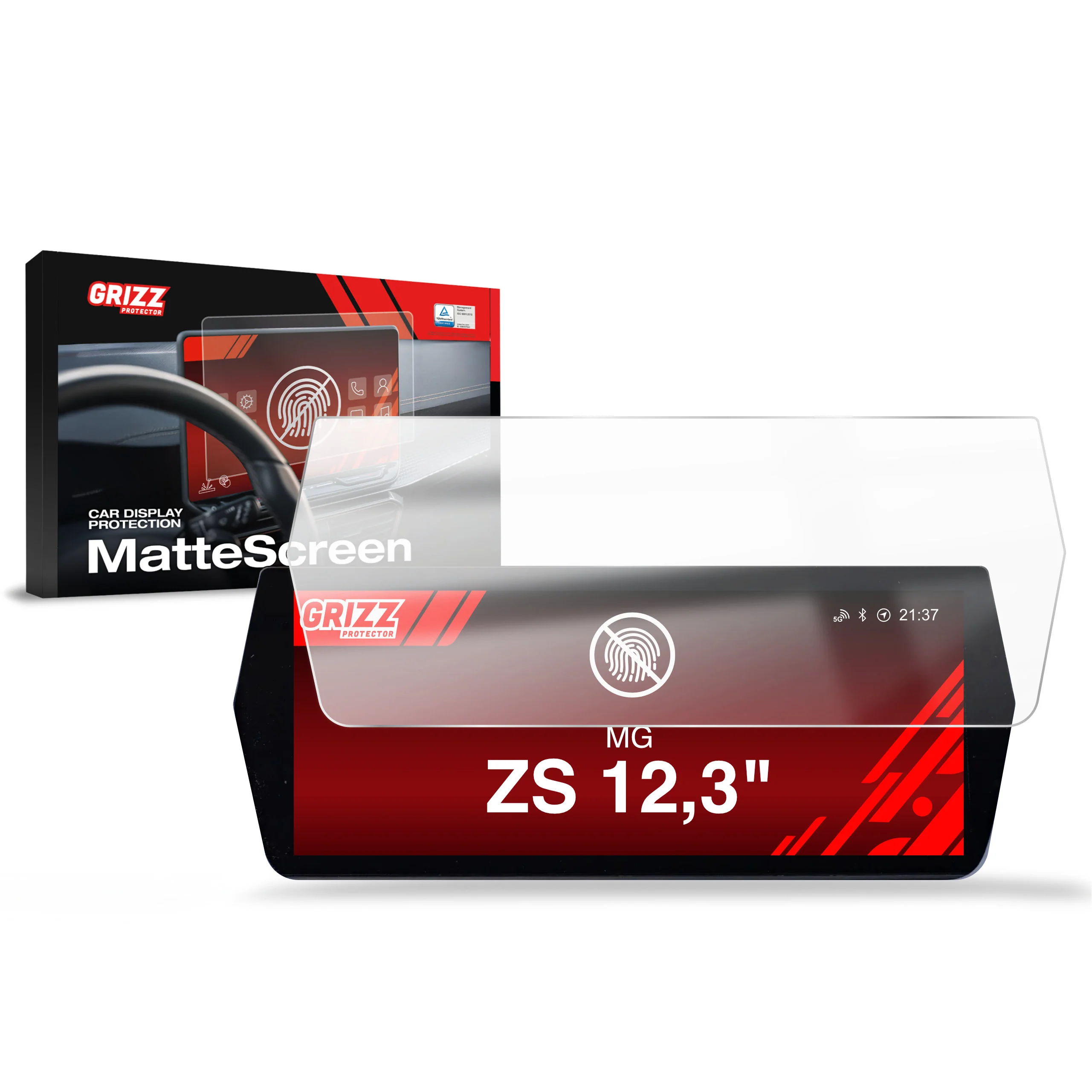 Displayschutzfolie für MG ZS 12,3" (2024-2026) Anti-Fingerprint, Matt
