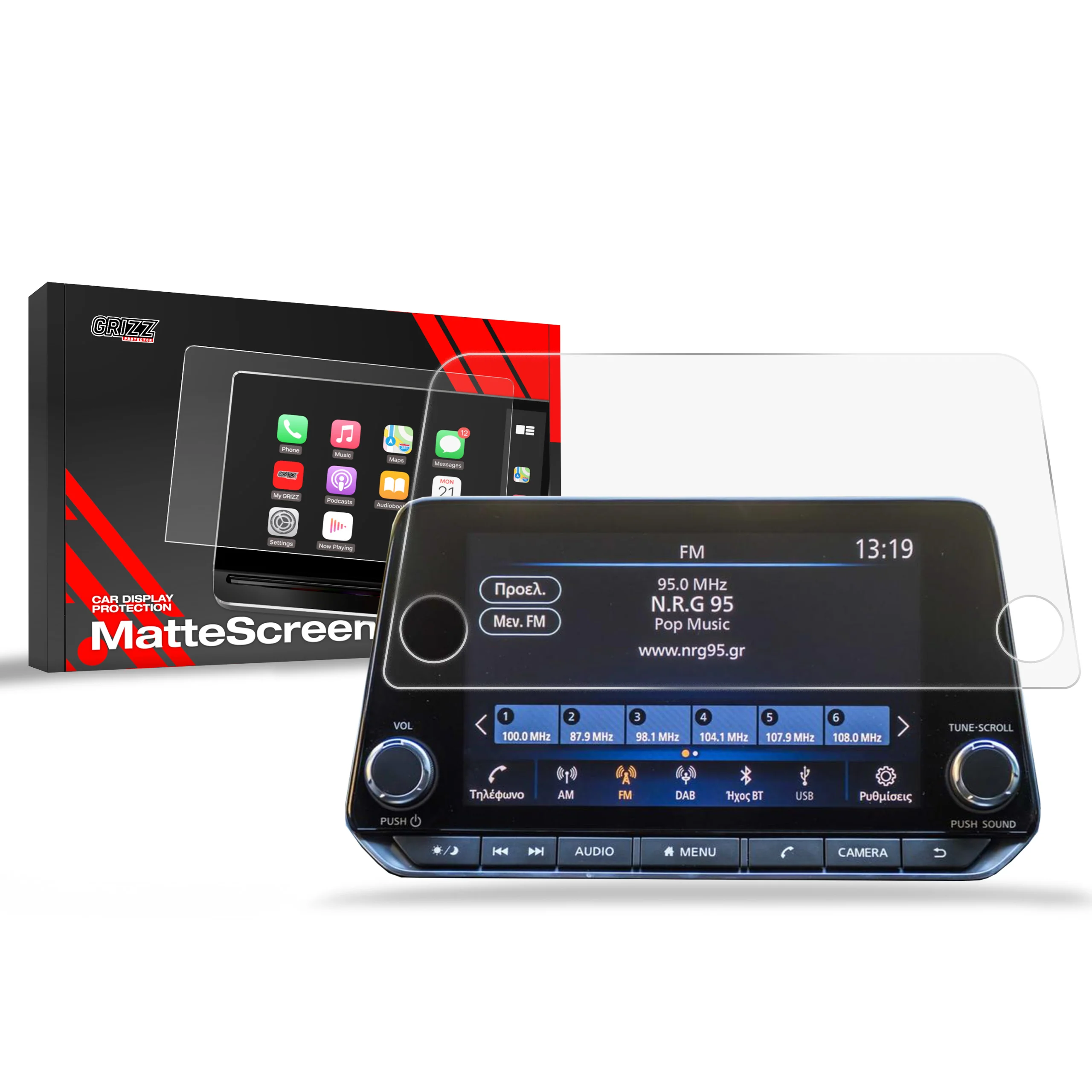 Displayschutzfolie für Nissan Juke 2 9" (2019-2024) Anti-Fingerprint, Matt