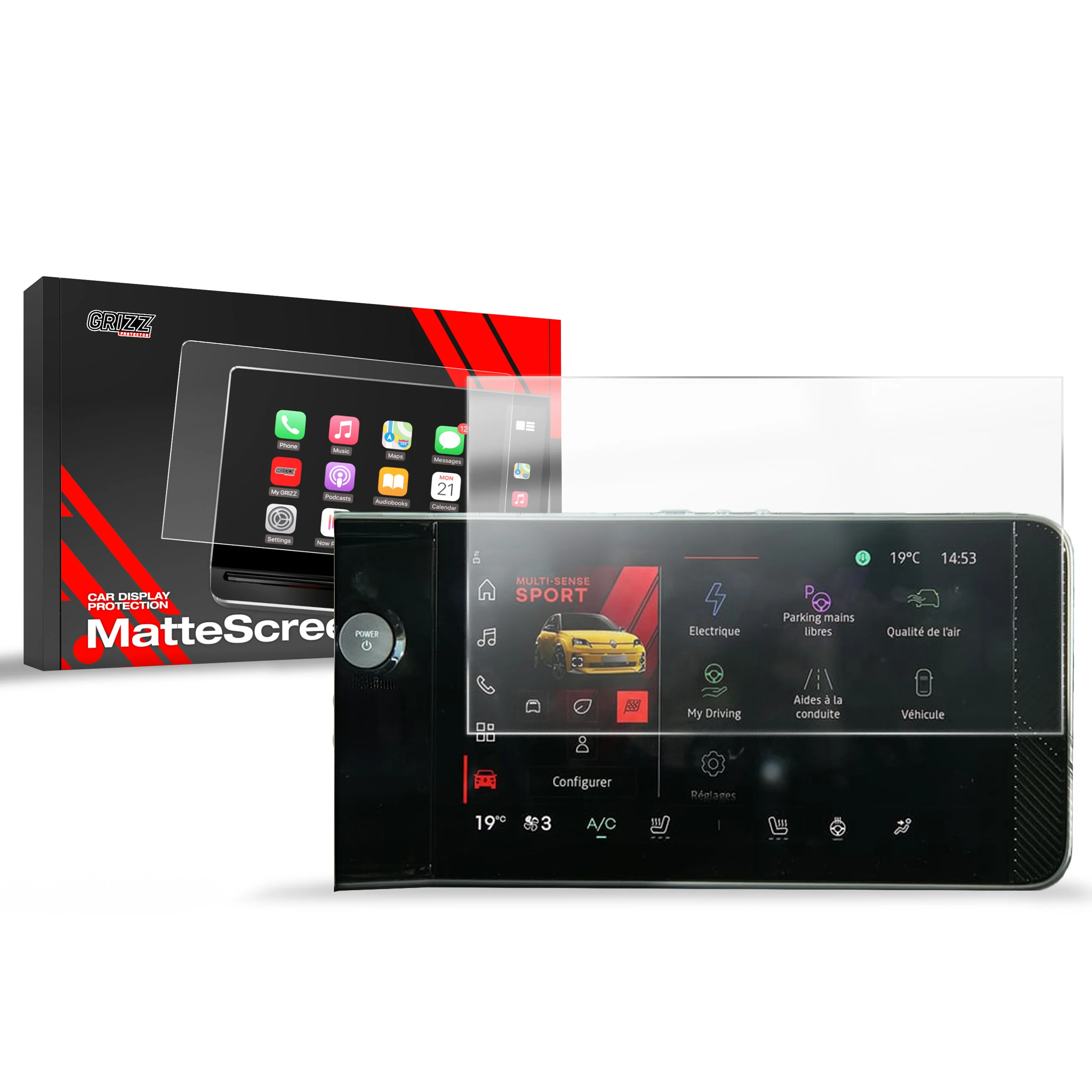 Displayschutzfolie für Nissan Micra E (2025-2026) Anti-Fingerprint, Matt