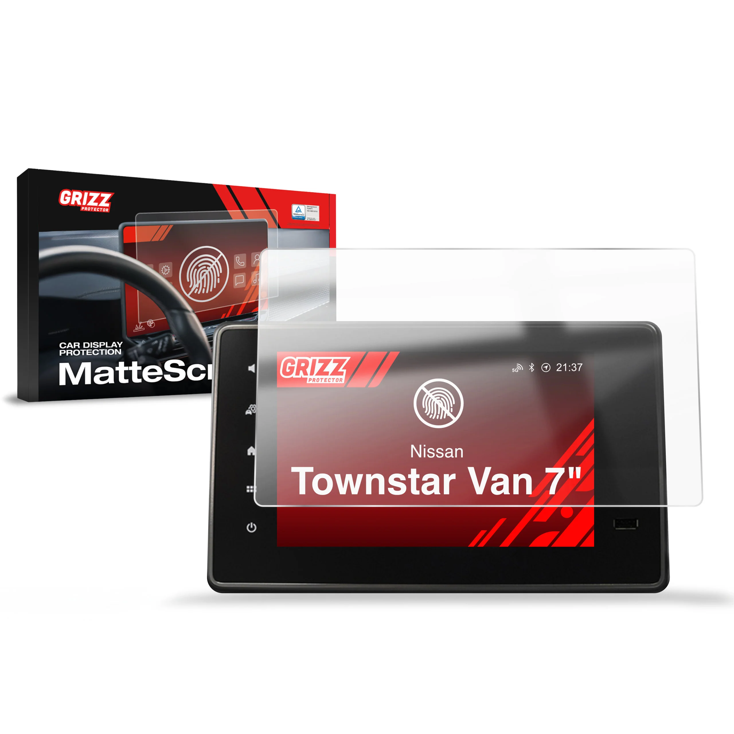Displayschutzfolie für Nissan Townstar Van (2021-2026) Anti-Fingerprint, Matt