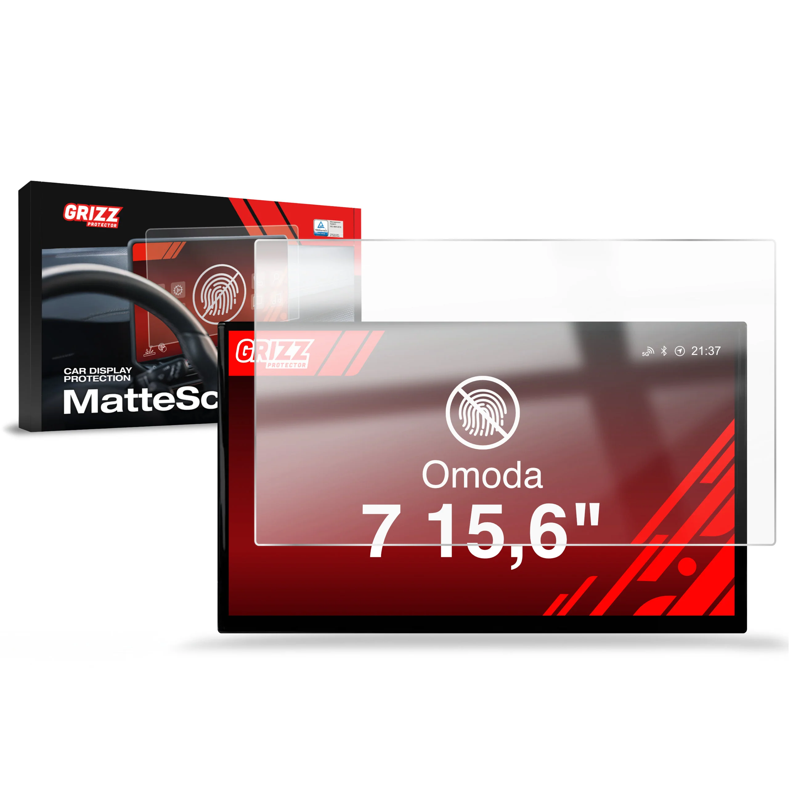 Displayschutzfolie für OMODA 7 15,6" (2025-2026) Anti-Fingerprint, Matt