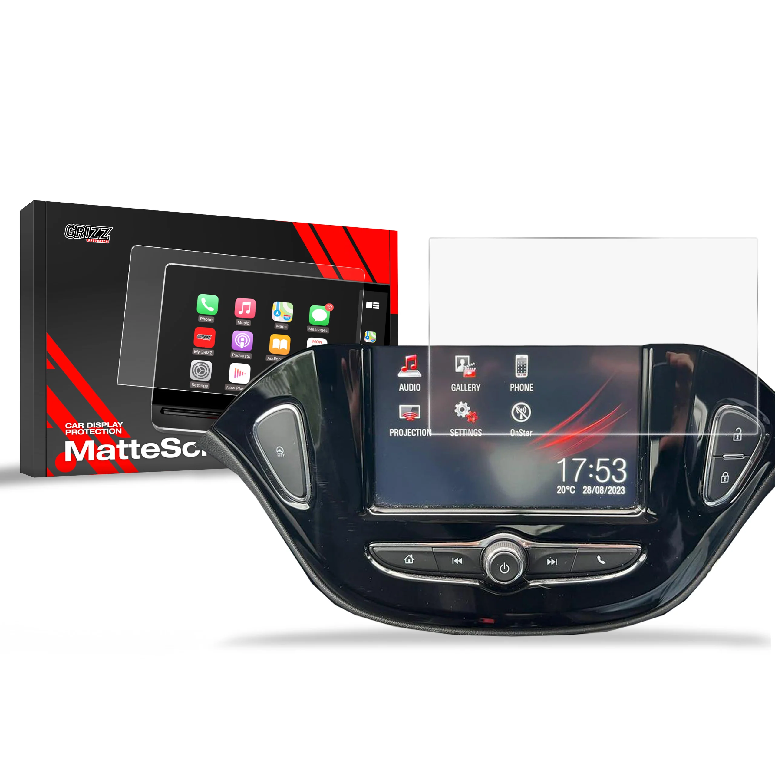 Displayschutzfolie für Opel Adam 7" (2012-2019) Anti-Fingerprint, Matt