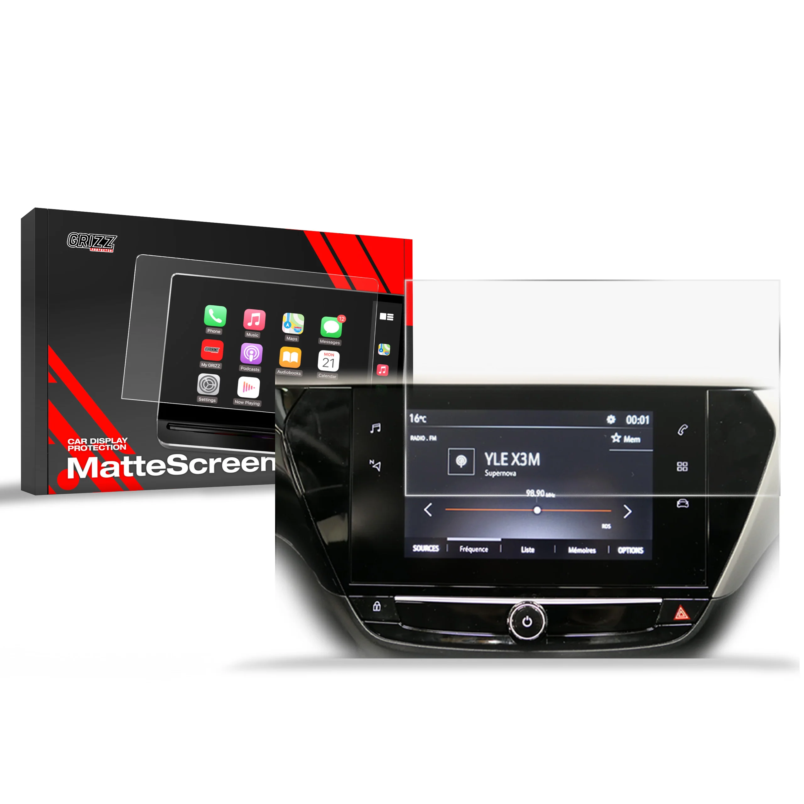 Displayschutzfolie für Opel Corsa F 7" (2020-2024) Anti-Fingerprint, Matt