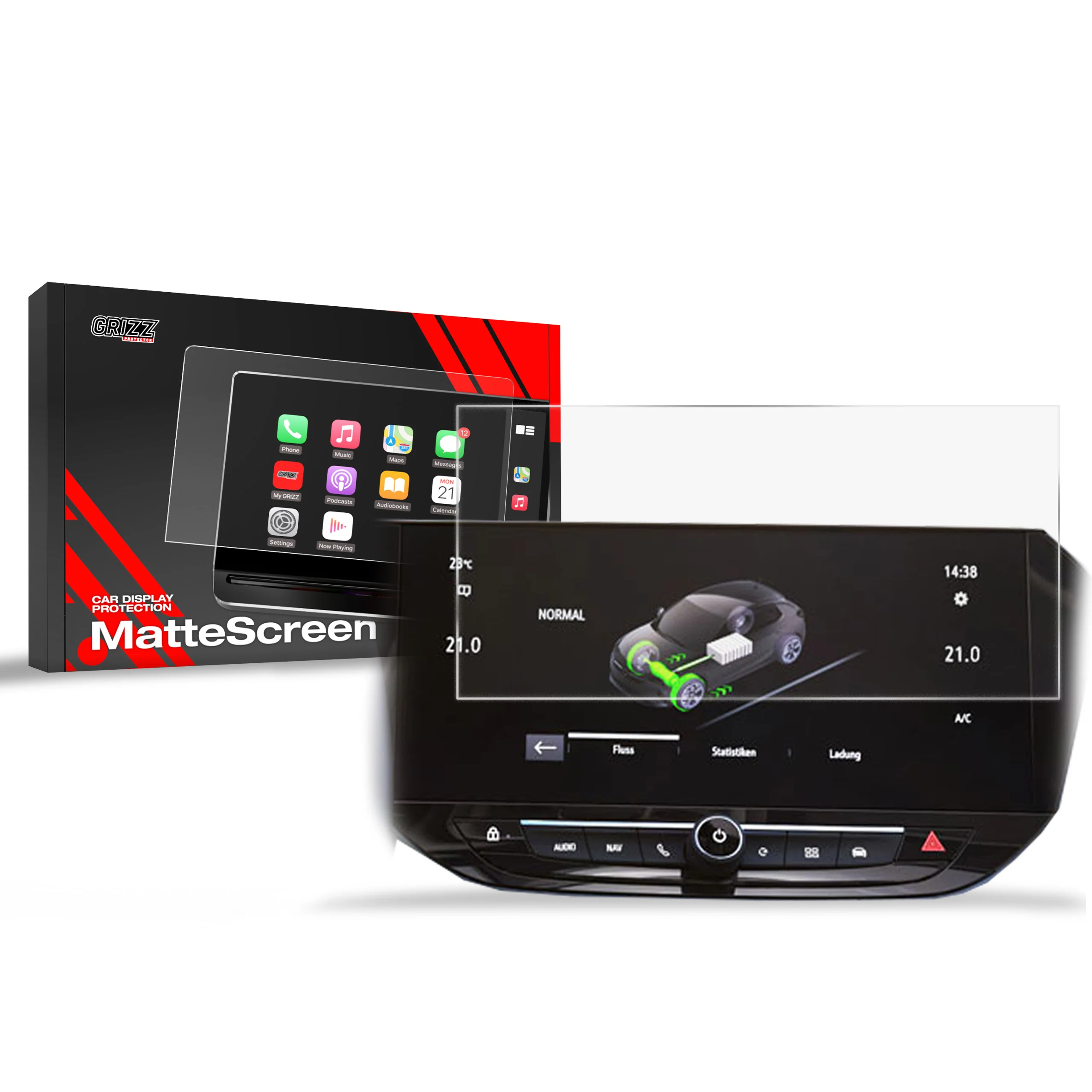 Displayschutzfolie für Opel Corsa F 10" (2020-2026) Anti-Fingerprint, Matt