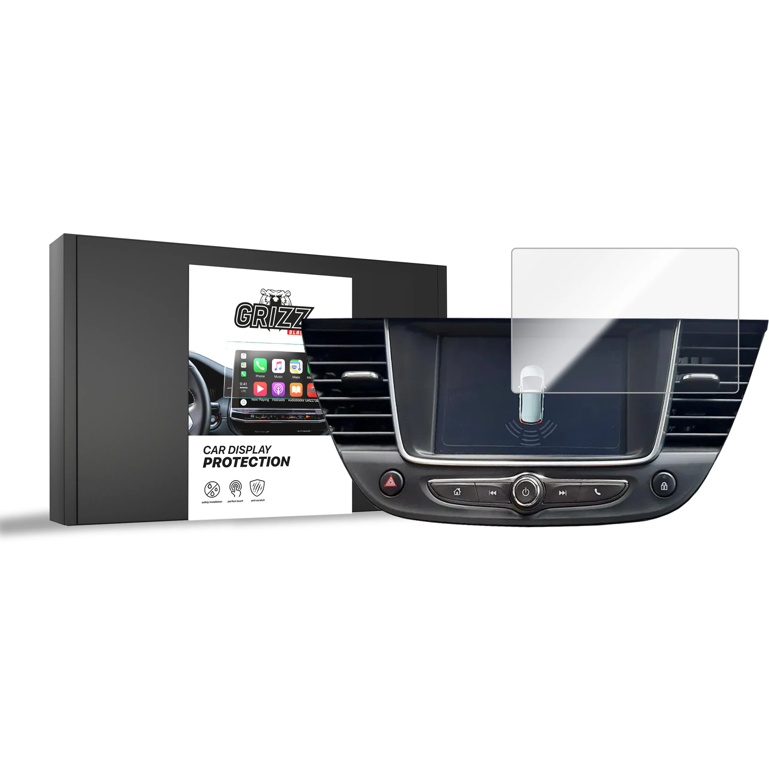 Displayschutzfolie für Opel Crossland (2017-2024) Navi Folie, Kratzfest, Klar