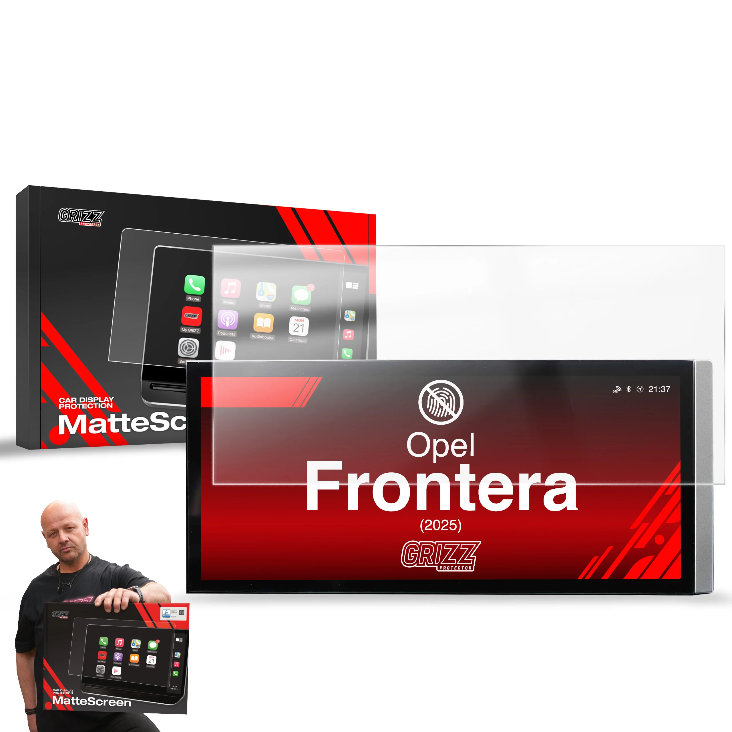 Displayschutzfolie für Opel Frontera (2025-2026) Anti-Fingerprint, Matt - Image 9