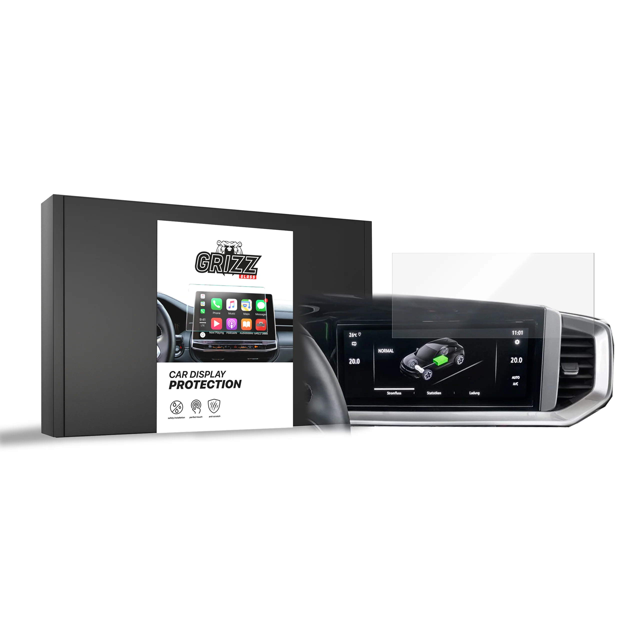 Displayschutzfolie für Opel Grandland 10" (2021-2024) Navi Folie, Kratzfest, Klar