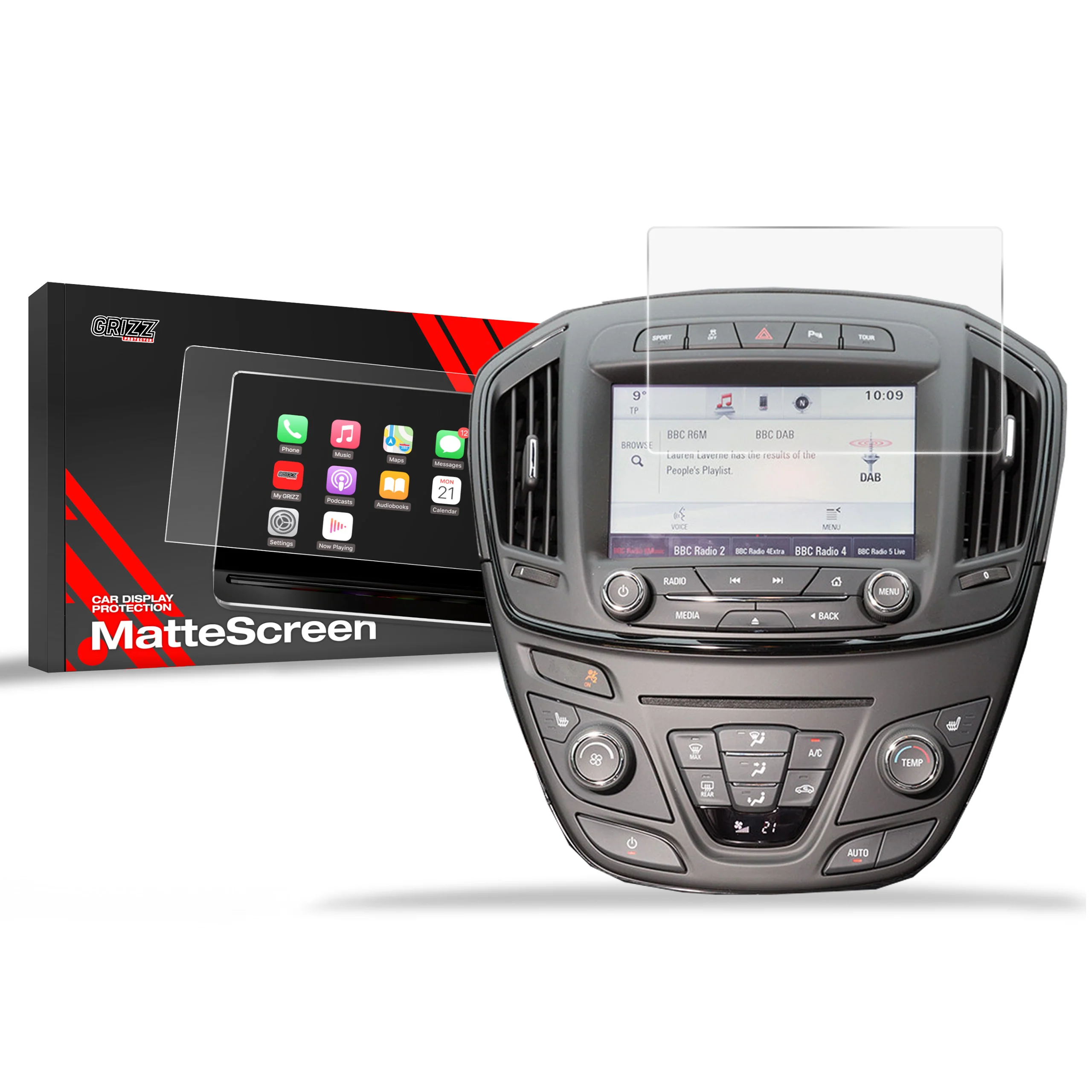 Displayschutzfolie für Opel Insignia (2015-2017) Anti-Fingerprint, Matt