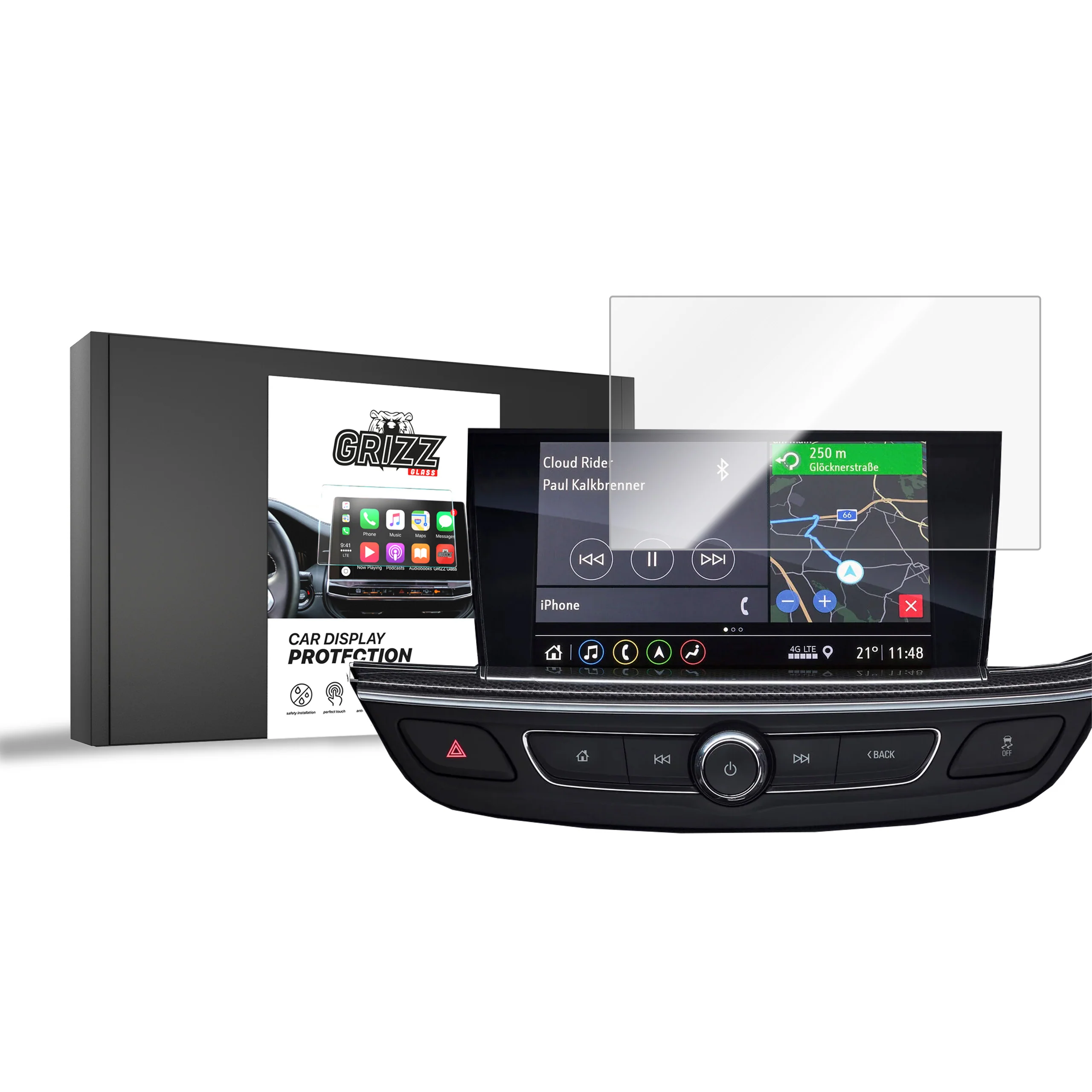 Displayschutzfolie für Opel Insignia B 8" (2017-2022) Navi Folie, Kratzfest, Klar