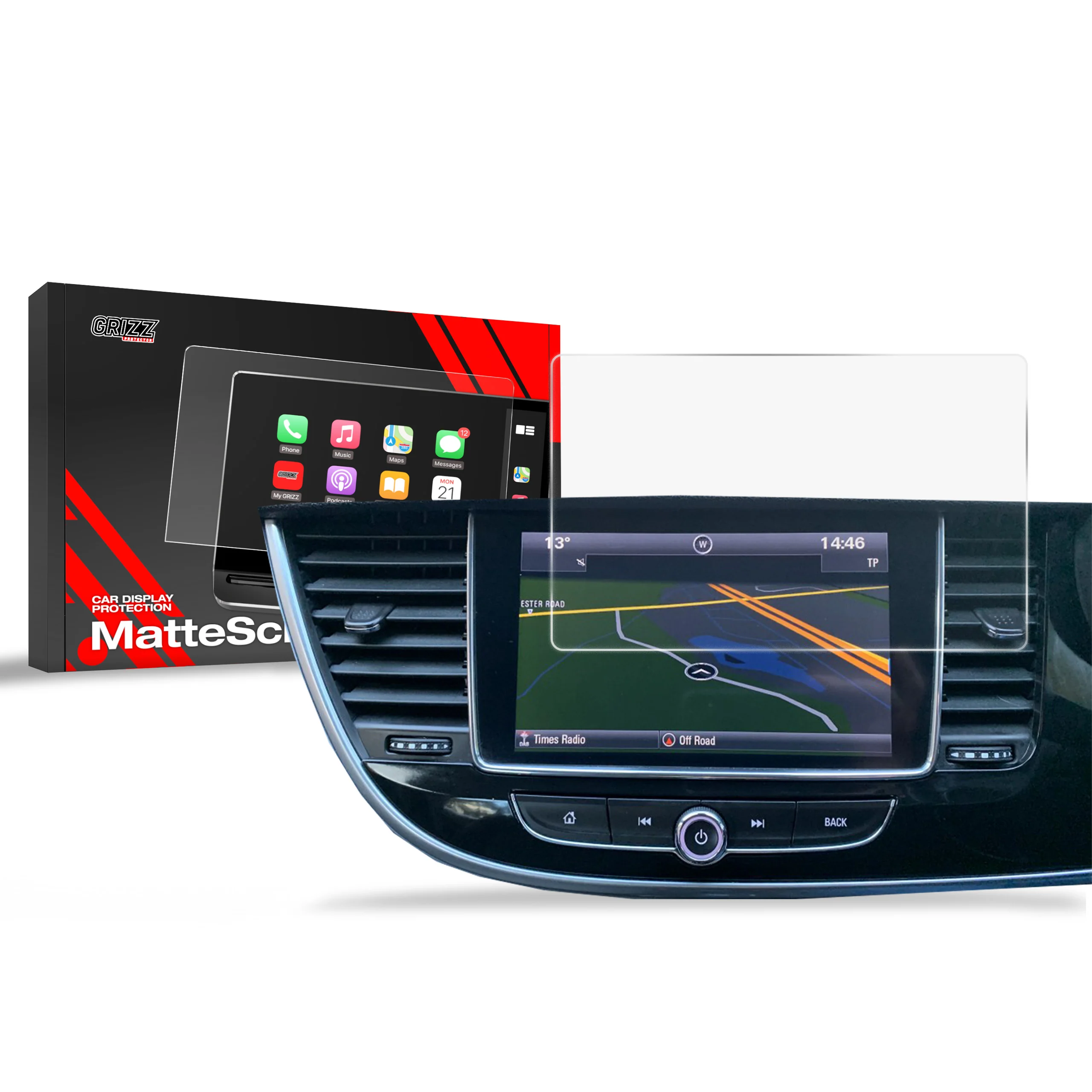 Displayschutzfolie für Opel Mokka X (2016-2019) Anti-Fingerprint, Matt