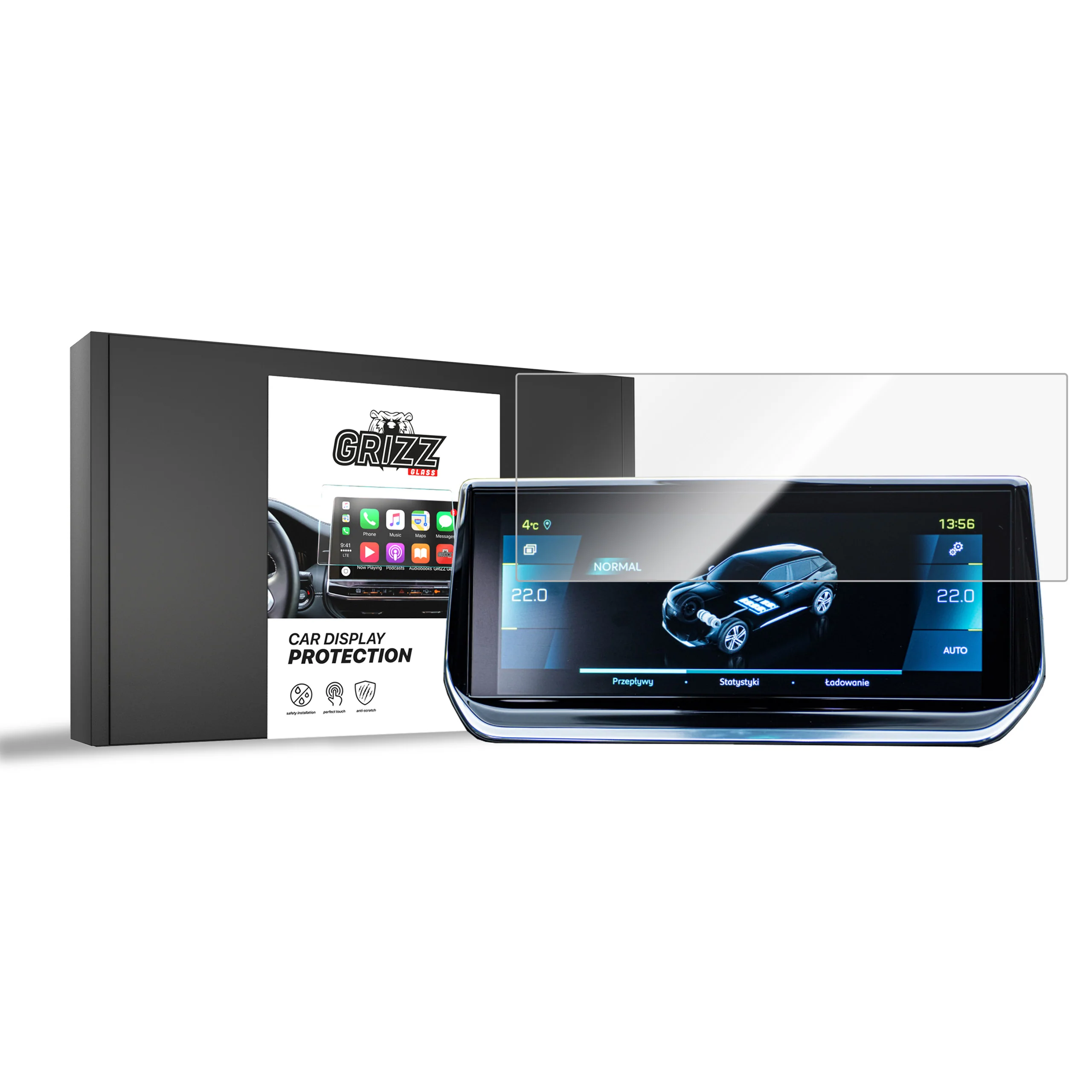 Displayschutzfolie für Peugeot 2008 2 10,25" (2019-2026) Navi Folie, Kratzfest, Klar