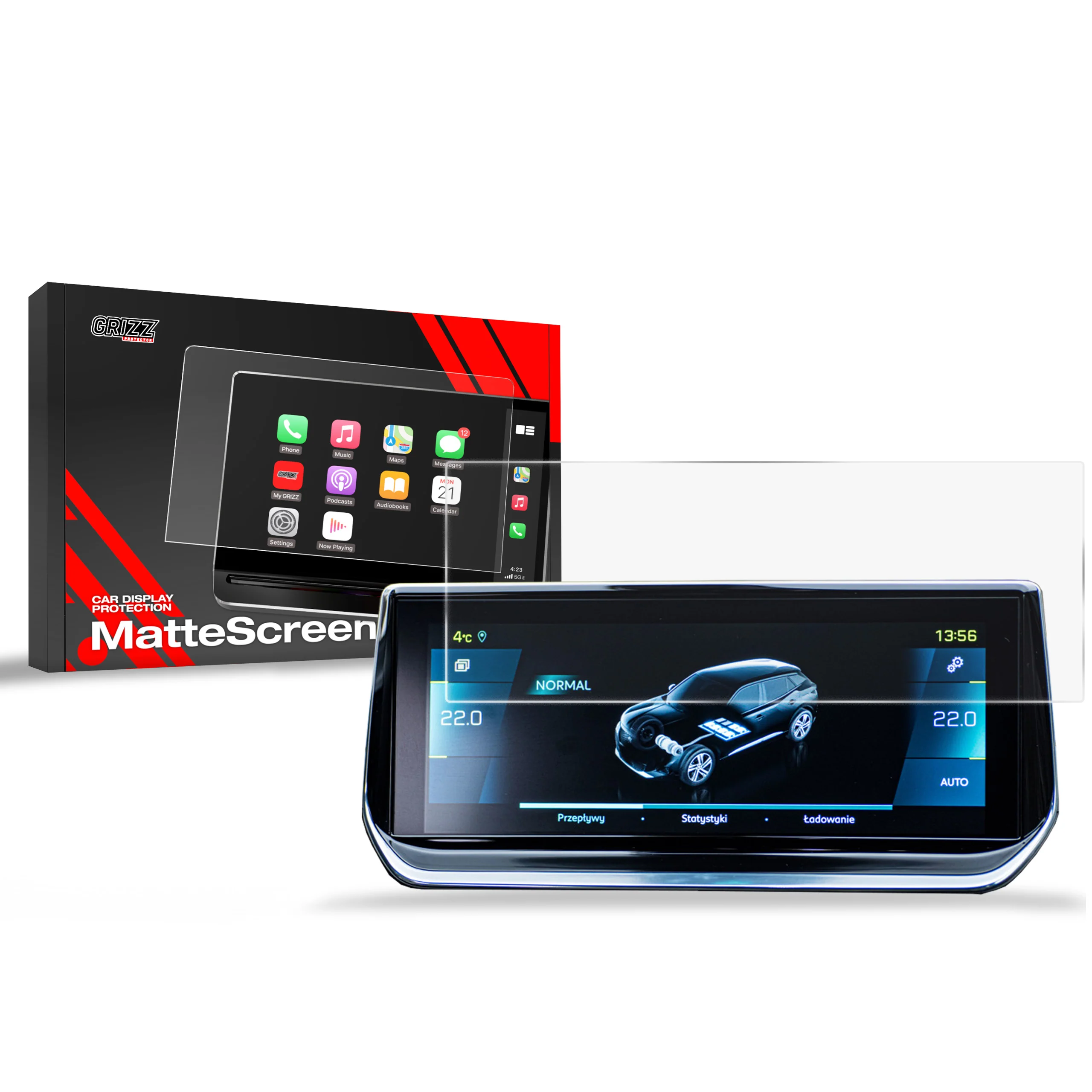 Displayschutzfolie für Peugeot 208 2 (2019-2023) Anti-Fingerprint, Matt