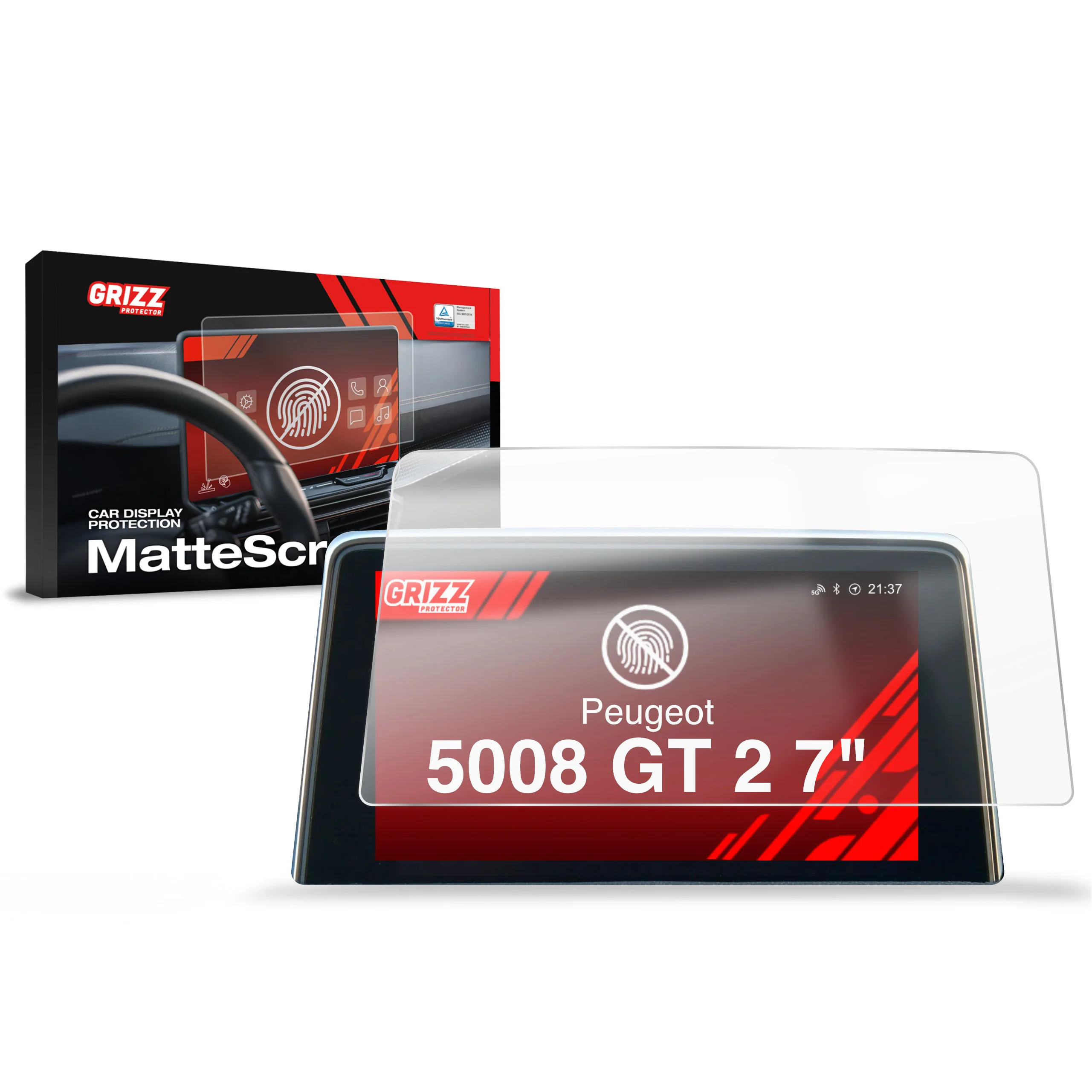 Displayschutzfolie für Peugeot 5008 GT 2 (2017-2020) Anti-Fingerprint, Matt