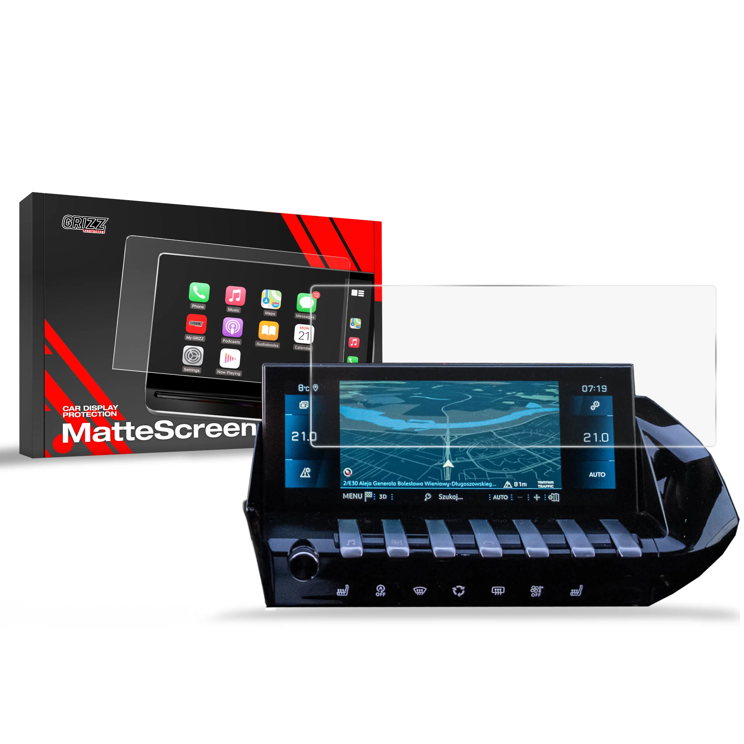 Displayschutzfolie für Peugeot 508 2 (2018-2023) Anti-Fingerprint, Matt