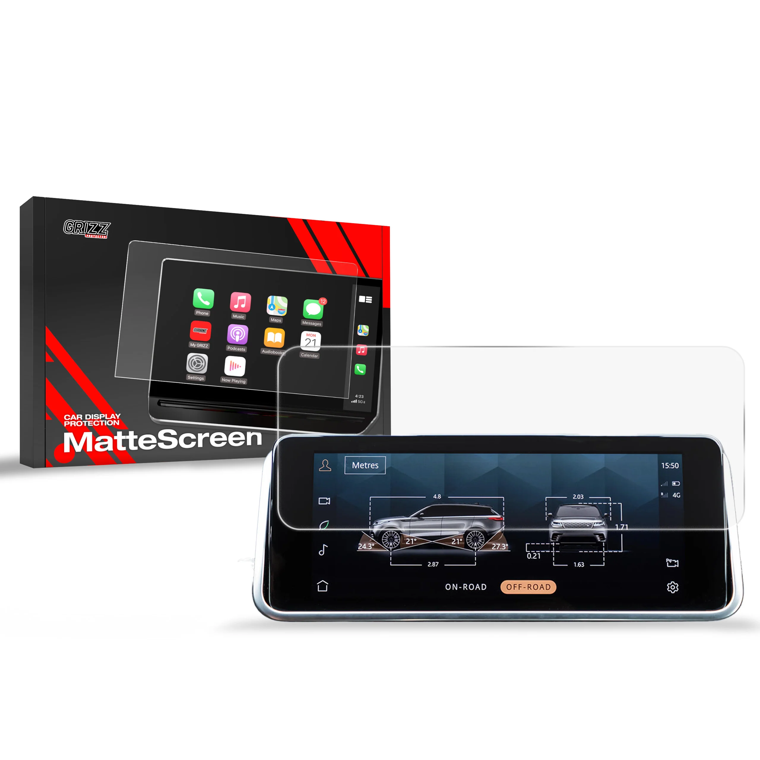 Displayschutzfolie für Range Rover Velar (2017-2023) Anti-Fingerprint, Matt