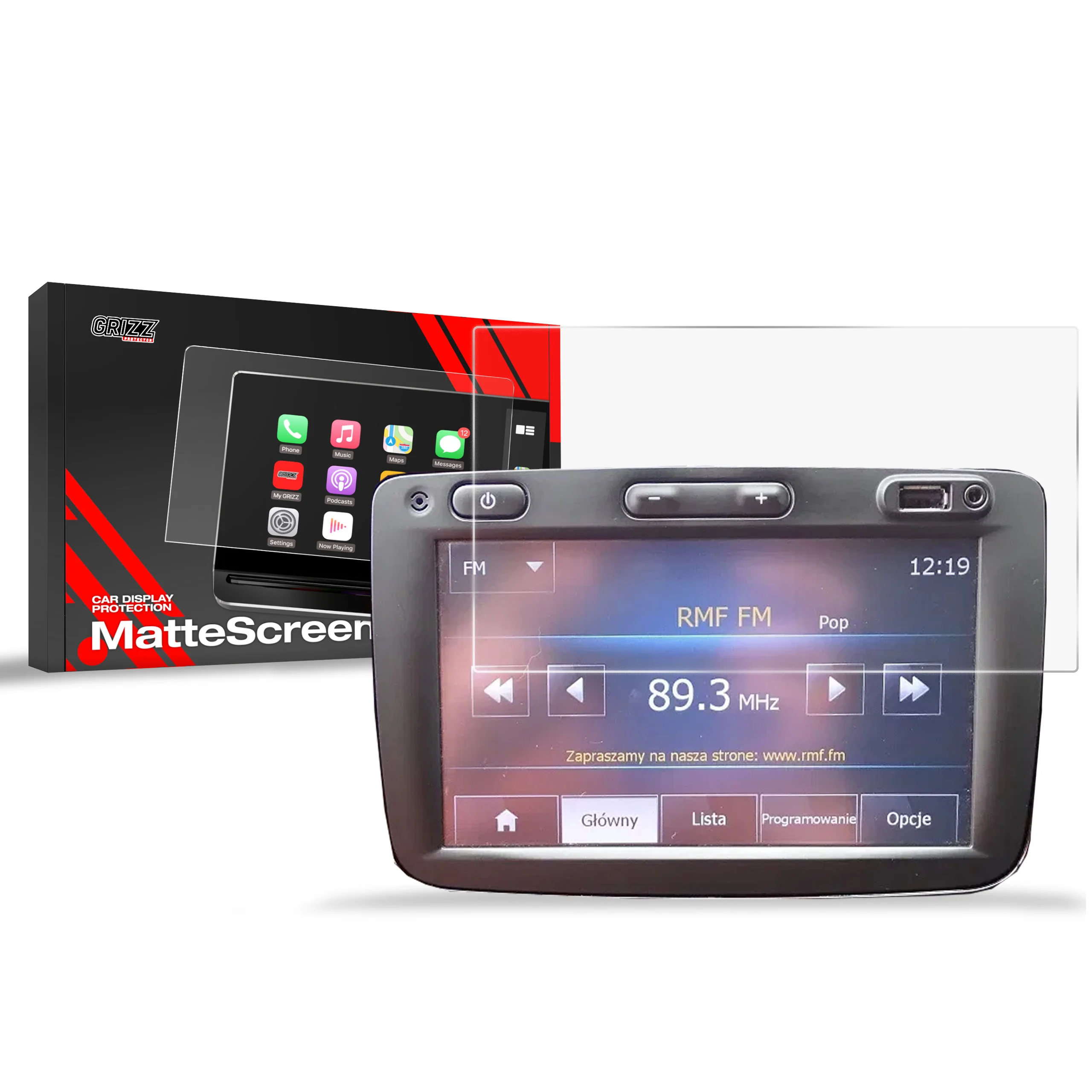Displayschutzfolie für Renault Captur (2013-2019) Anti-Fingerprint, Matt