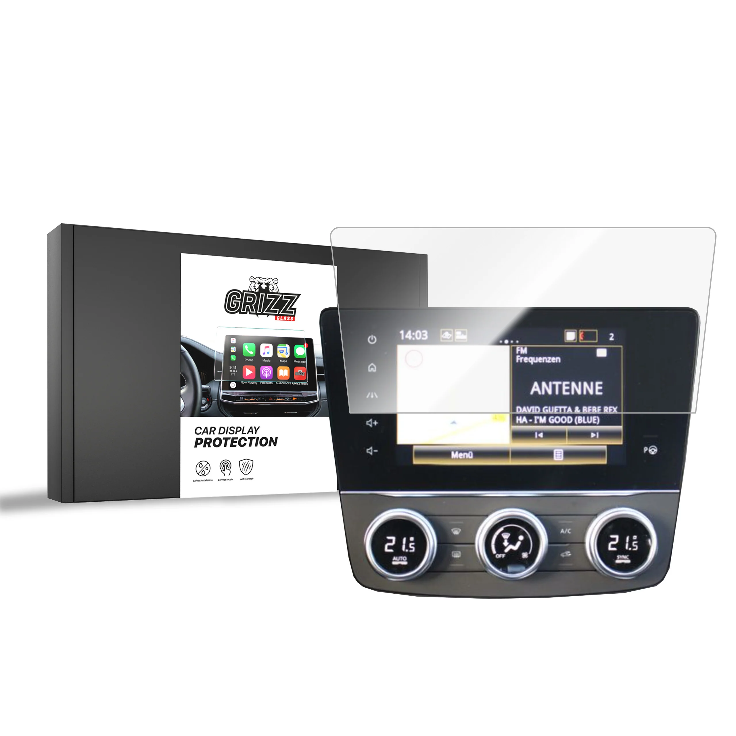 Displayschutzfolie für Renault Kadjar 7" (2019-2022) Navi Folie, Kratzfest, Klar