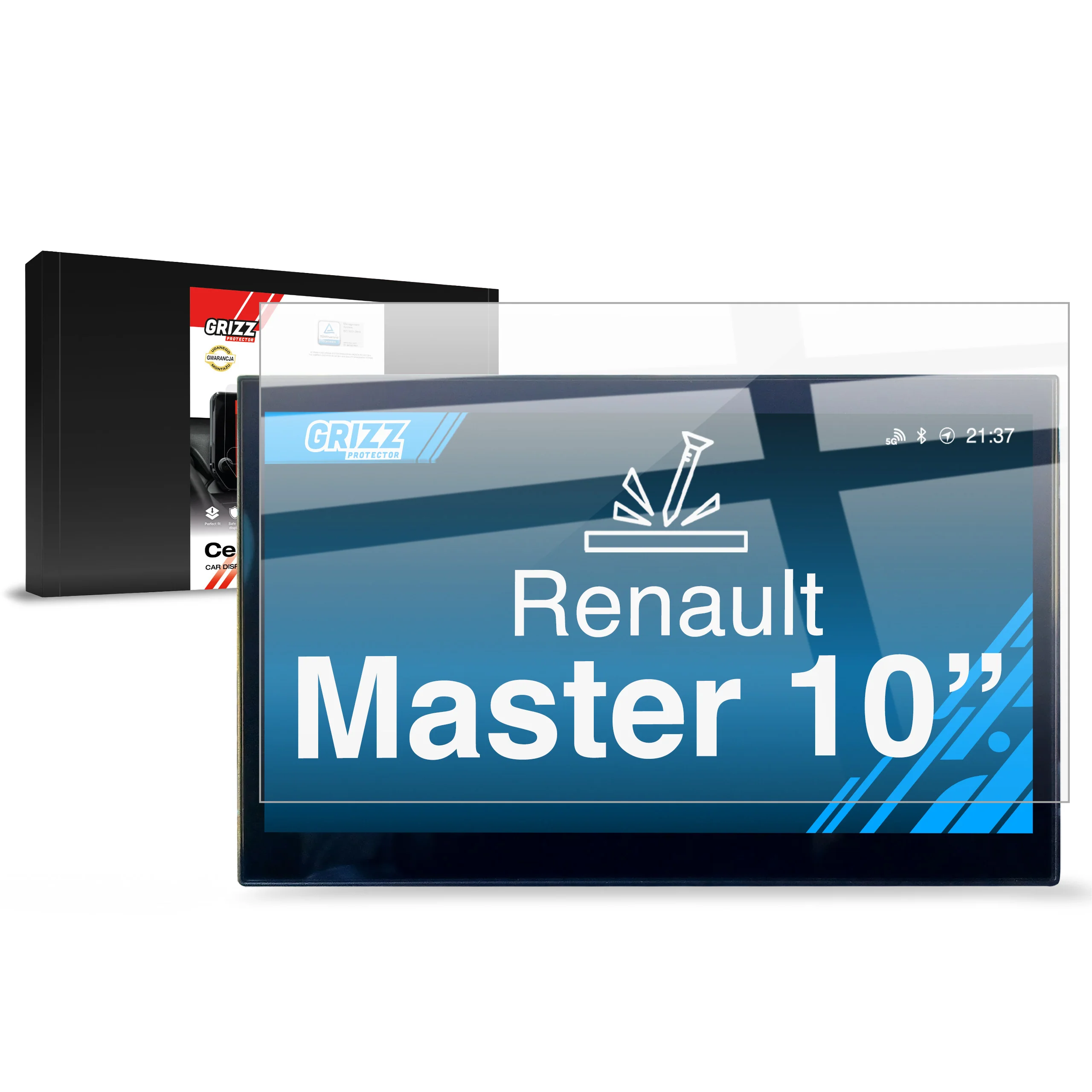 Displayschutzfolie für Renault Master 10" (2025-2026) Navi Folie, Kratzfest, Klar