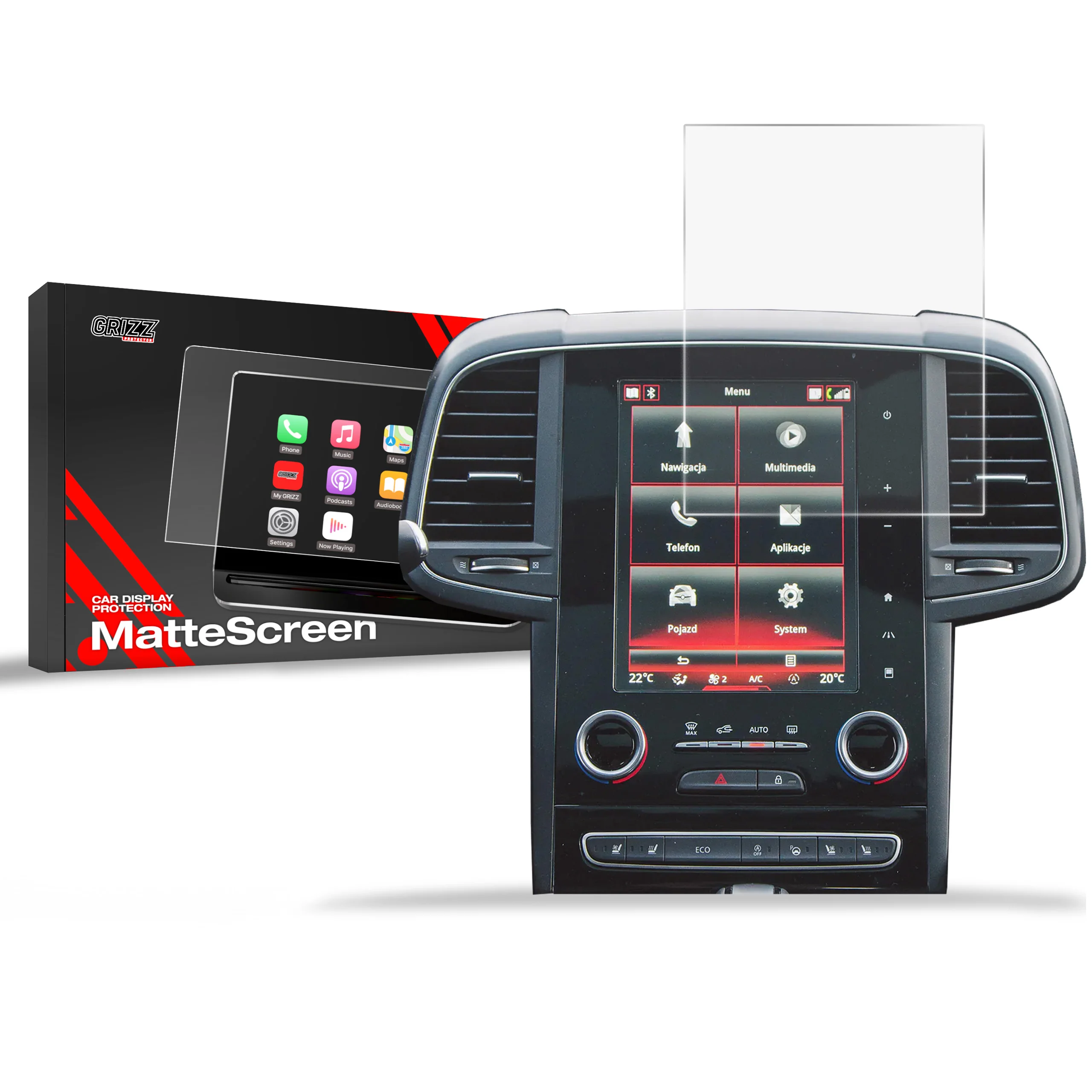 Displayschutzfolie für Renault Megane 4 8,7" (2016-2019) Anti-Fingerprint, Matt