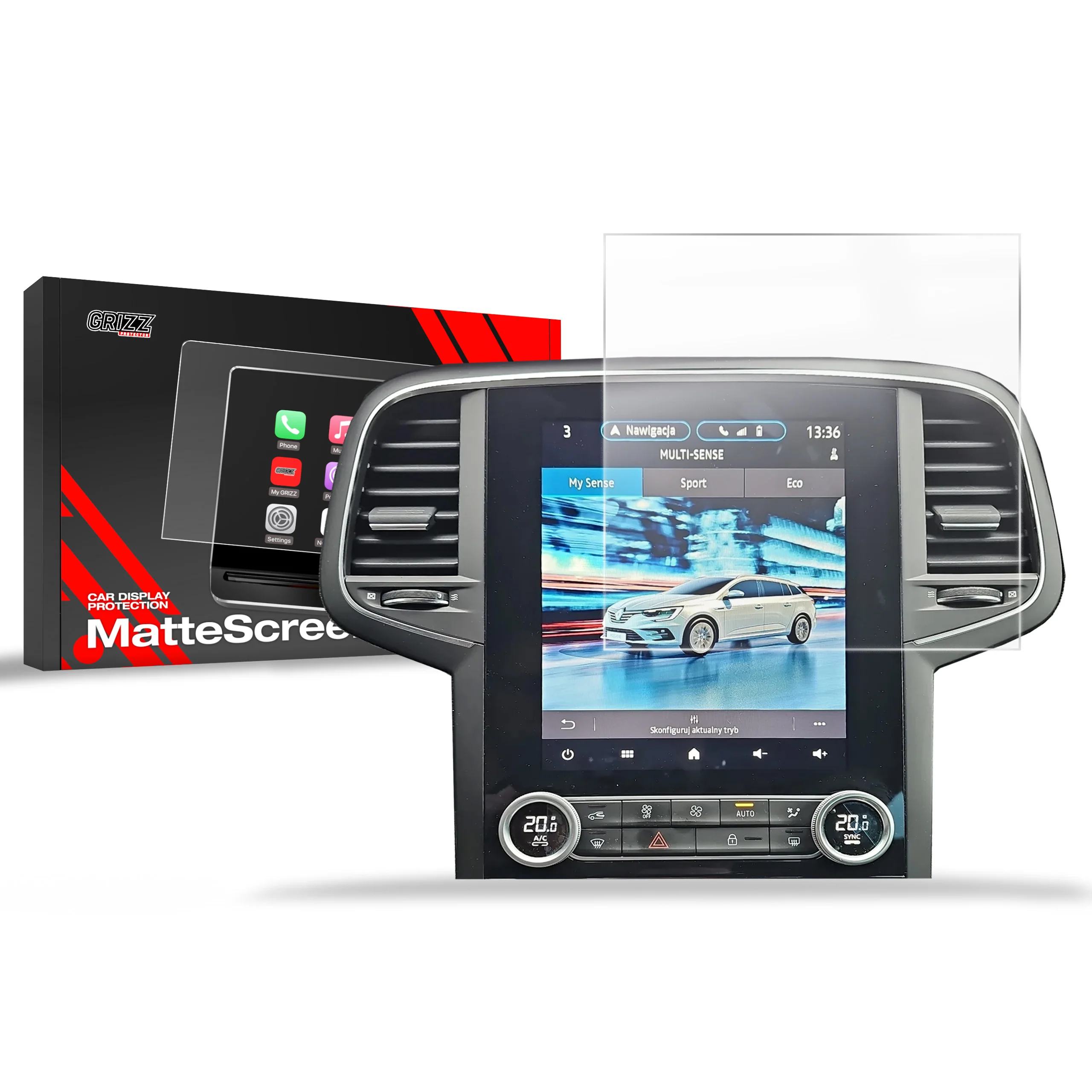 Displayschutzfolie für Renault Megane 4 9,3" (2020-2024) Anti-Fingerprint, Matt - Image 8