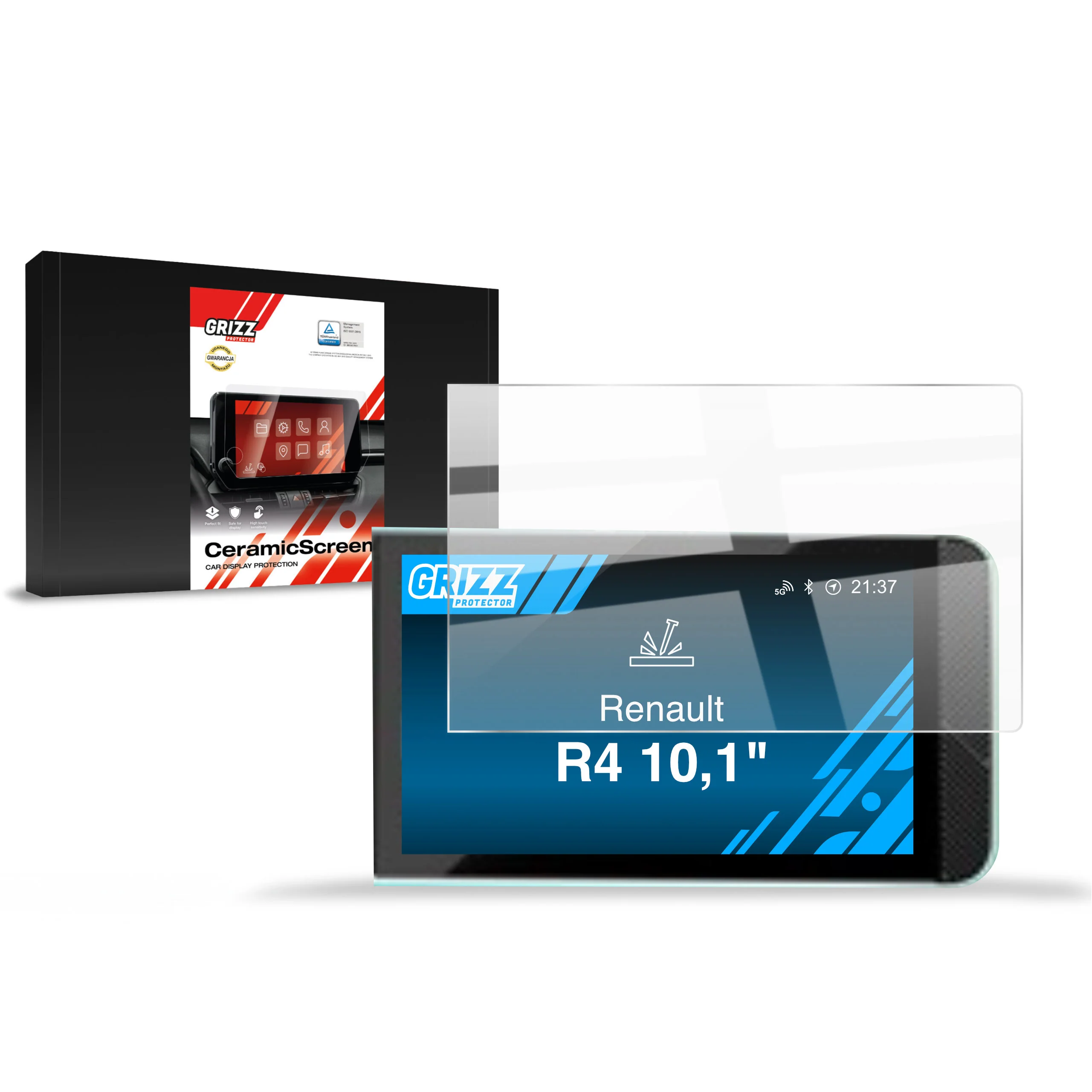 Displayschutzfolie für Renault R4 E-Tech Electric 10,1" (2026) Navi Folie, Kratzfest, Klar