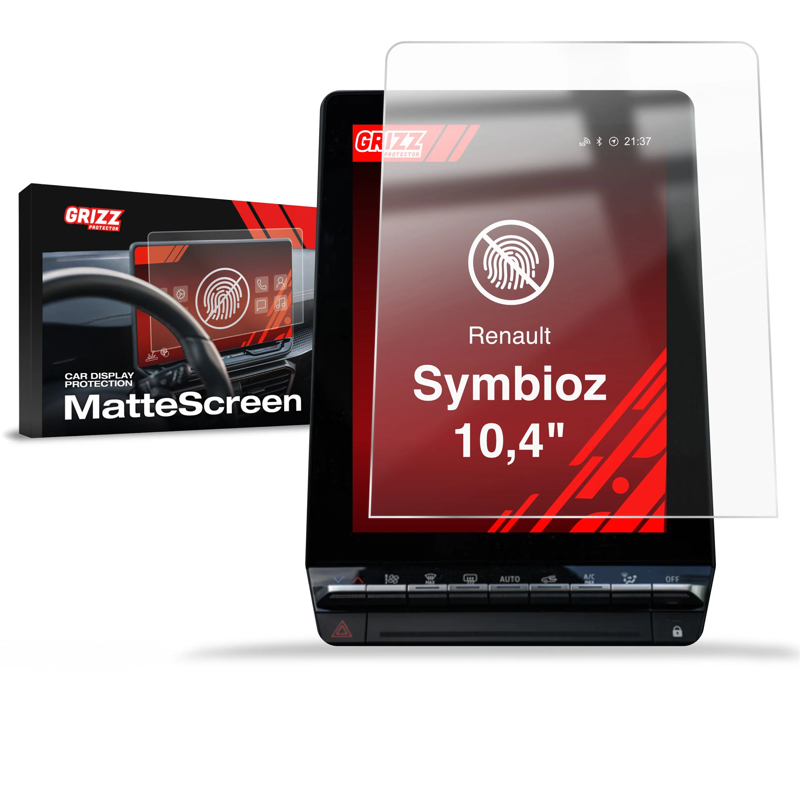 Displayschutzfolie für Renault Symbioz 10,4" (2024-2026) Anti-Fingerprint, Matt
