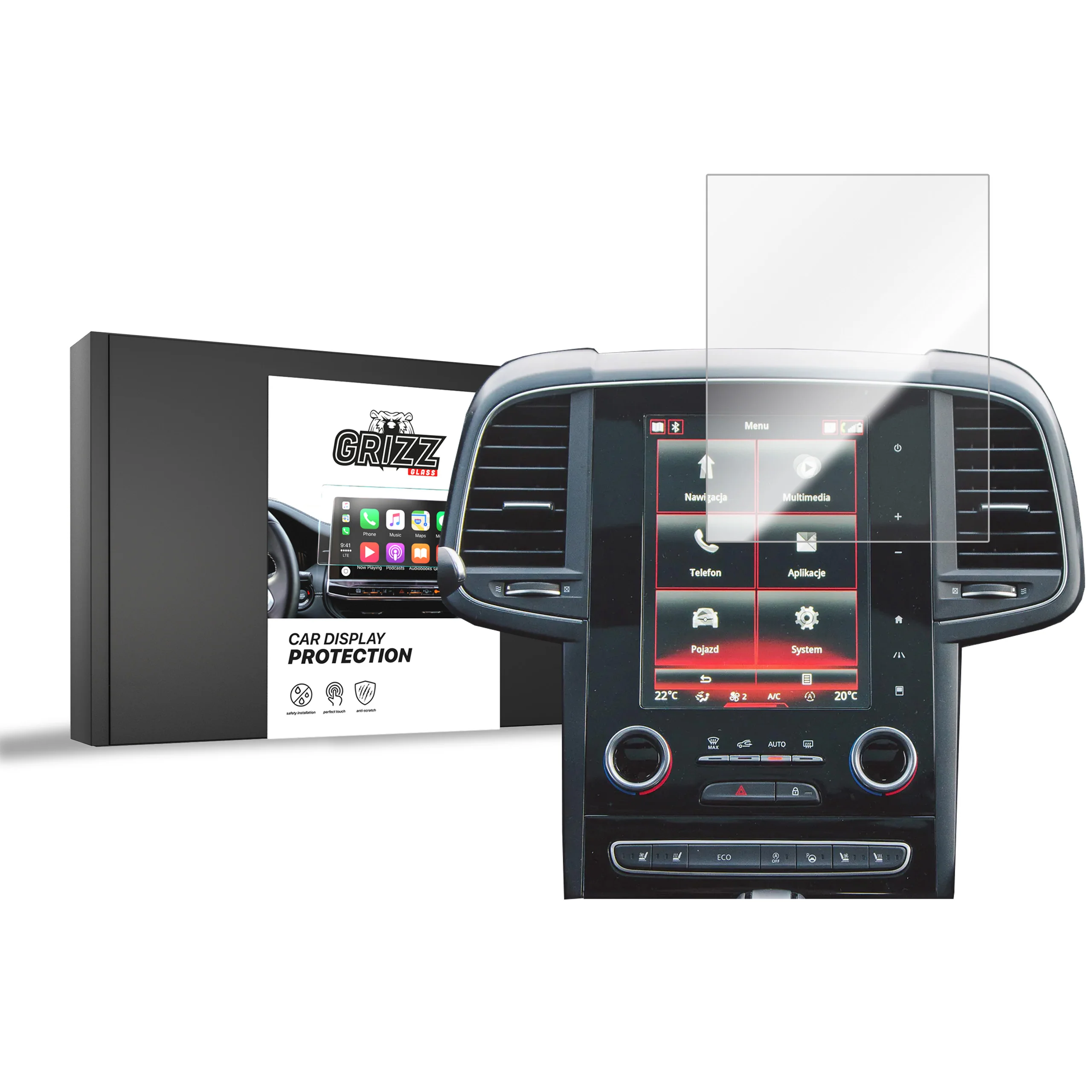 Displayschutzfolie für Renault Talisman 8,7" (2015-2019) Navi Folie, Kratzfest, Klar