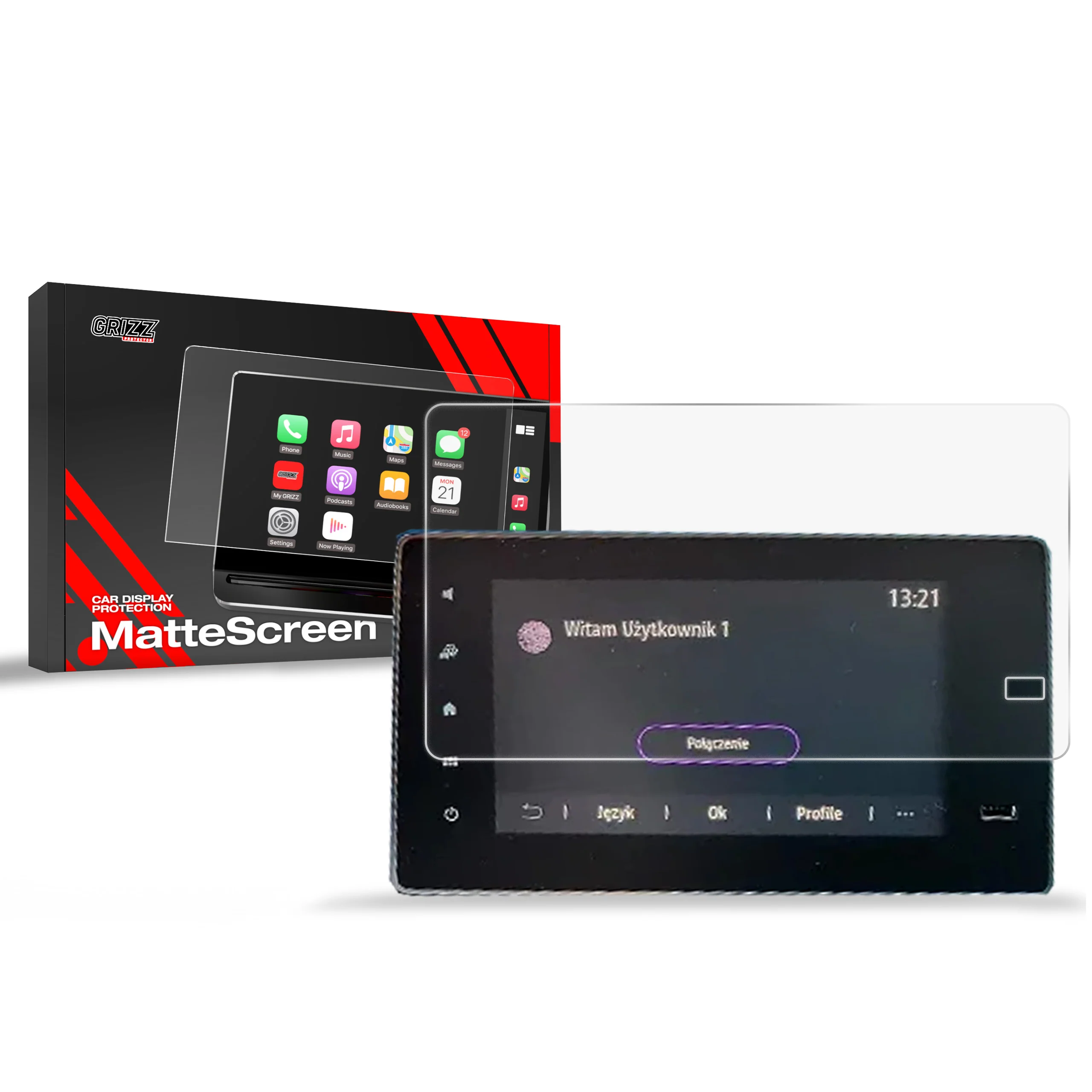 Displayschutzfolie für Renault Trafic 3 8" (2021-2026) Anti-Fingerprint, Matt