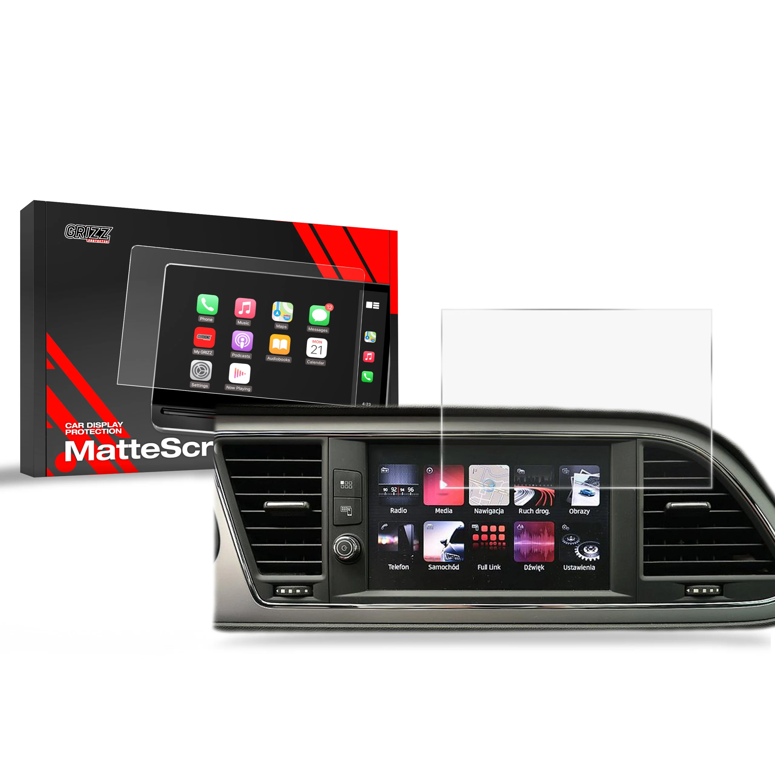 Displayschutzfolie für Seat Leon 3 8" (2017-2020) Anti-Fingerprint, Matt