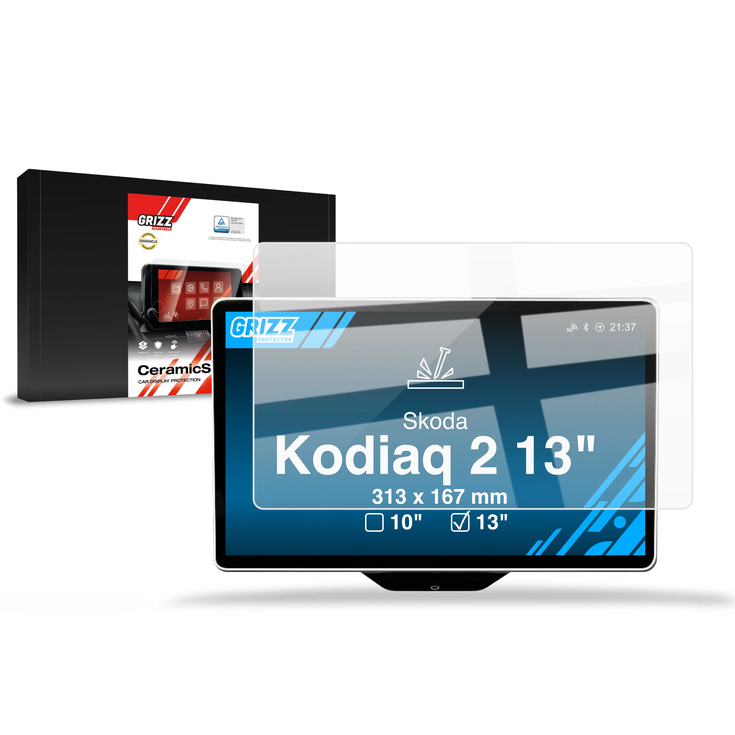 Displayschutzfolie für Skoda Kodiaq 2 13" (2024-2026) Navi Folie, Kratzfest, Klar