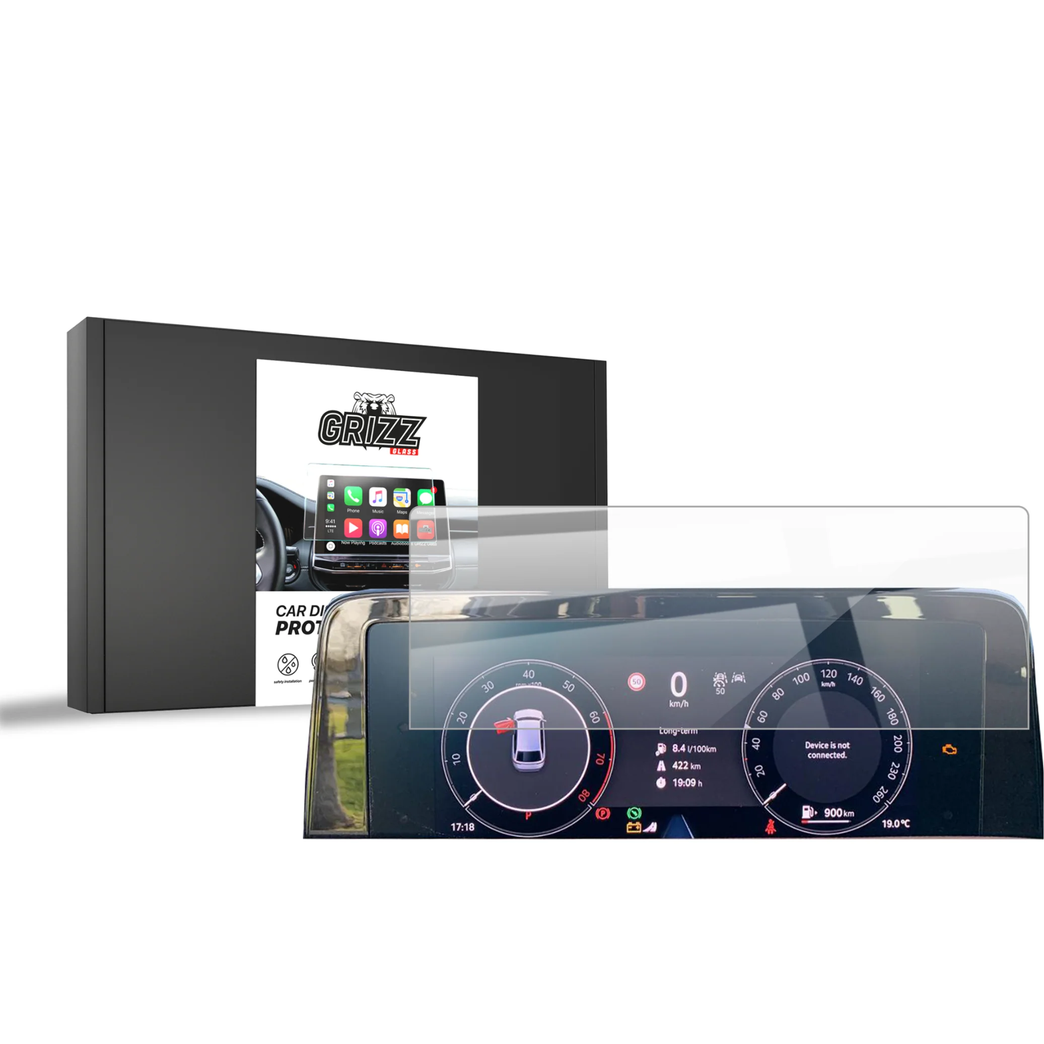 Displayschutzfolie für Skoda Superb 4 Virtual Cockpit (2024-2026) Navi Folie, Kratzfest, Klar