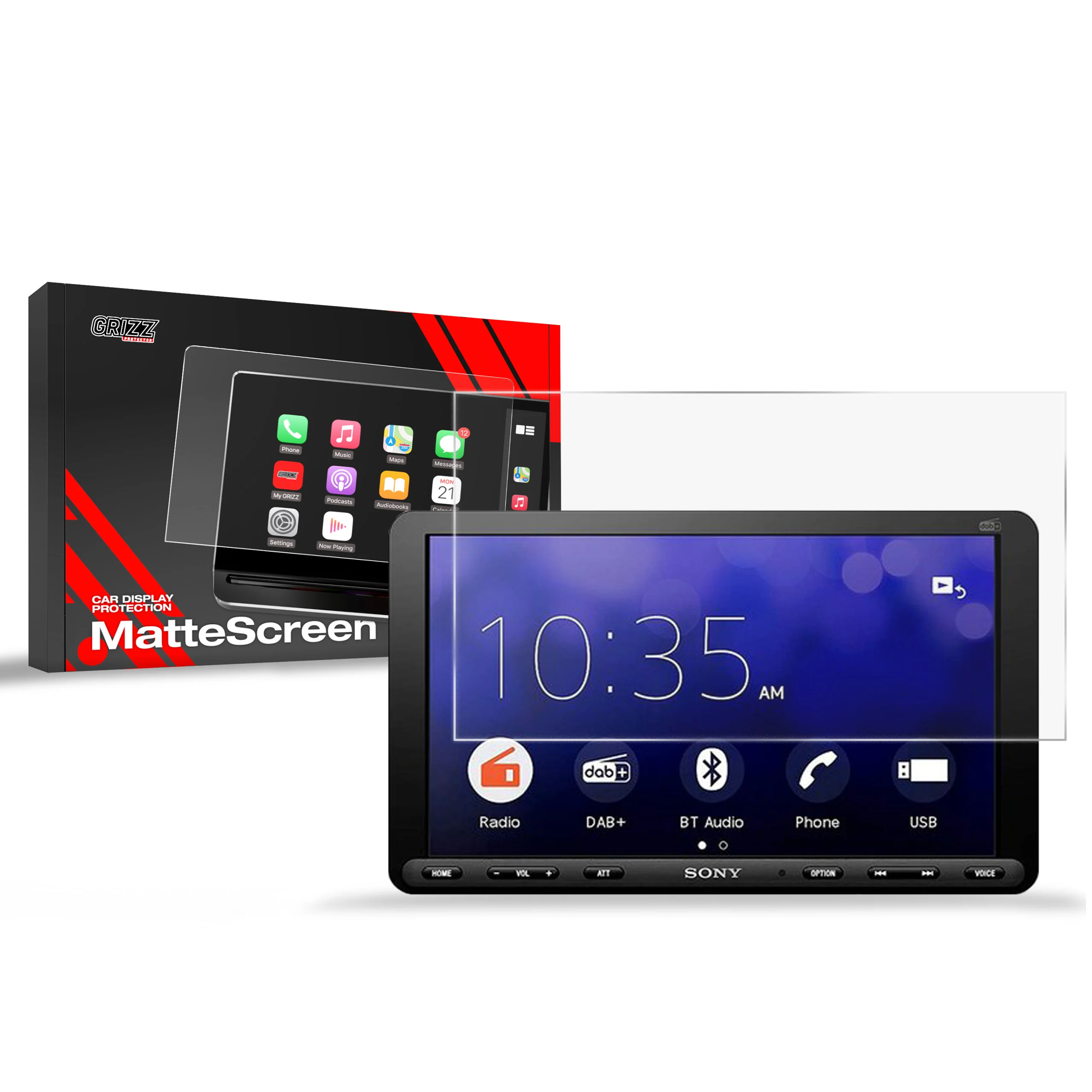 Displayschutzfolie für Sony XAV-AX8050D Anti-Fingerprint, Matt
