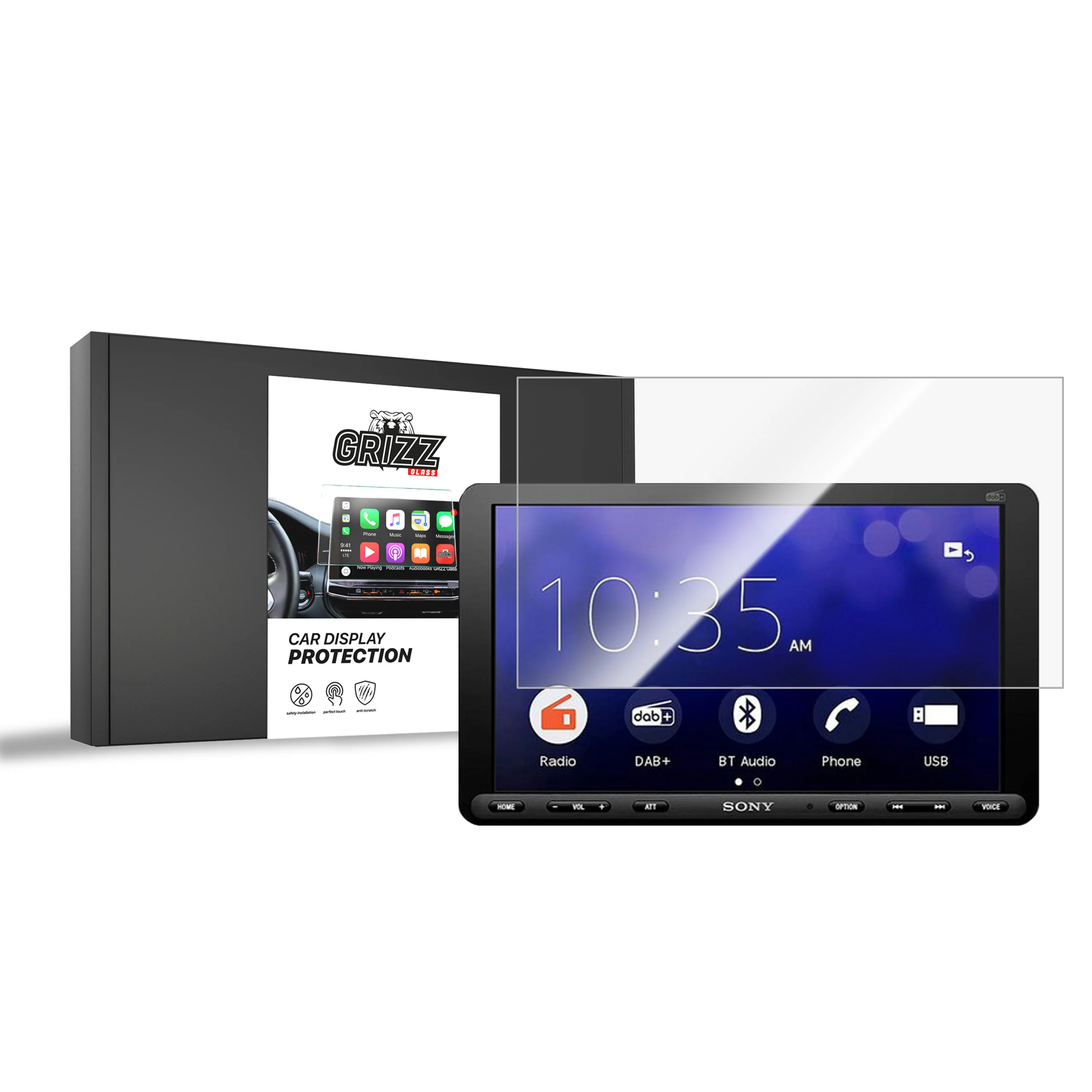 Displayschutzfolie für Sony XAV-AX8050D Navi Folie, Kratzfest, Klar
