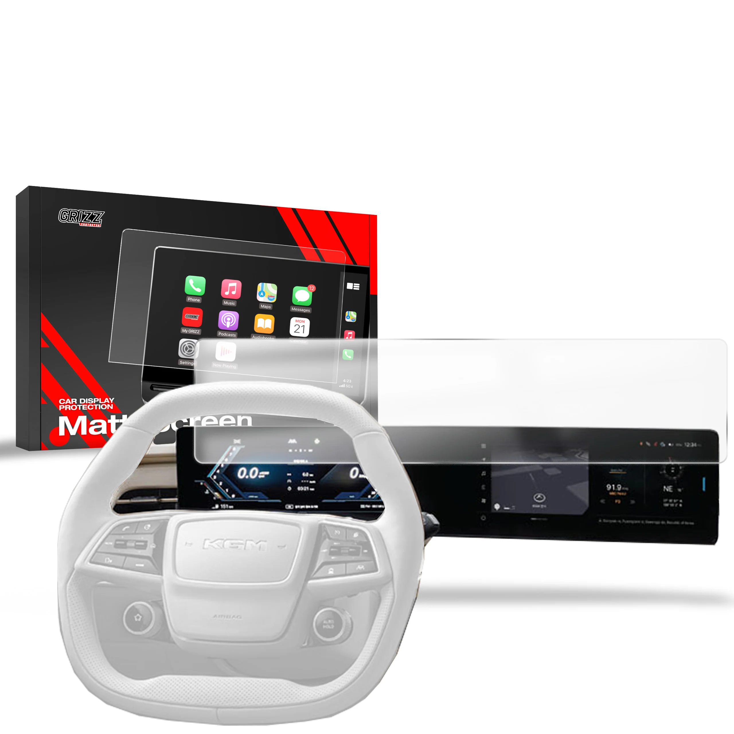 Displayschutzfolie für SsangYong Actyon (2024-2026) Anti-Fingerprint, Matt
