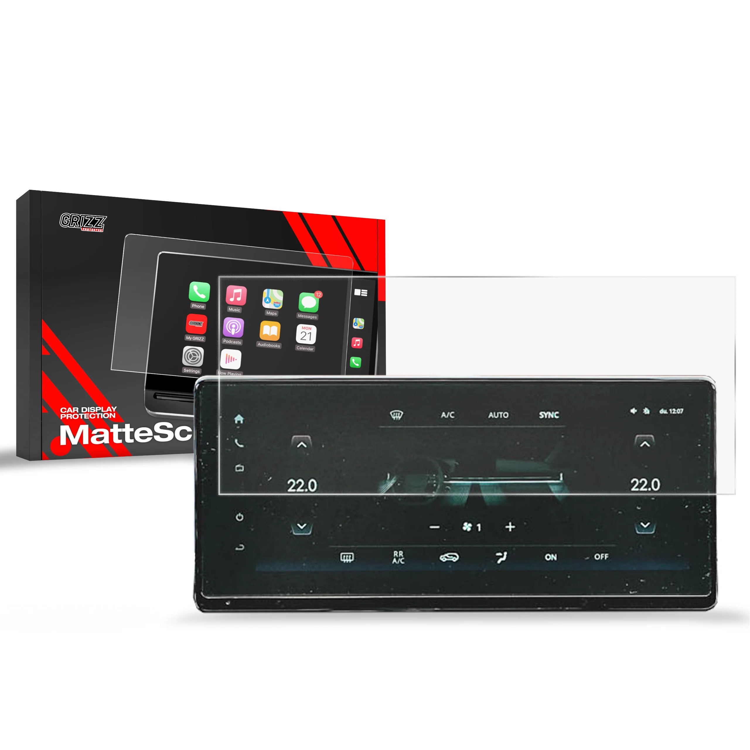Displayschutzfolie für SsangYong Rexton 12,3" (2023-2026) Anti-Fingerprint, Matt